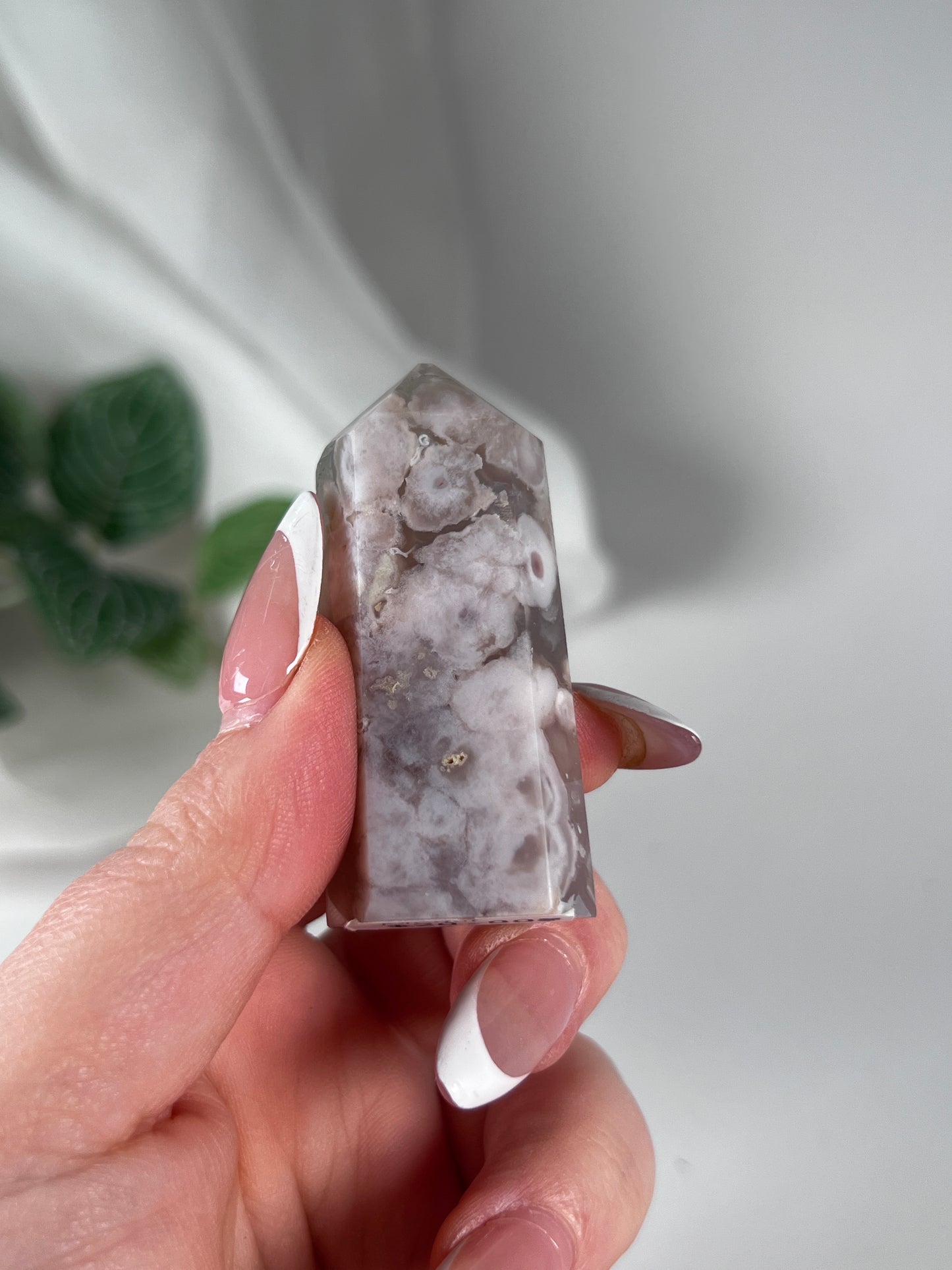 Flower Agate Obelisk