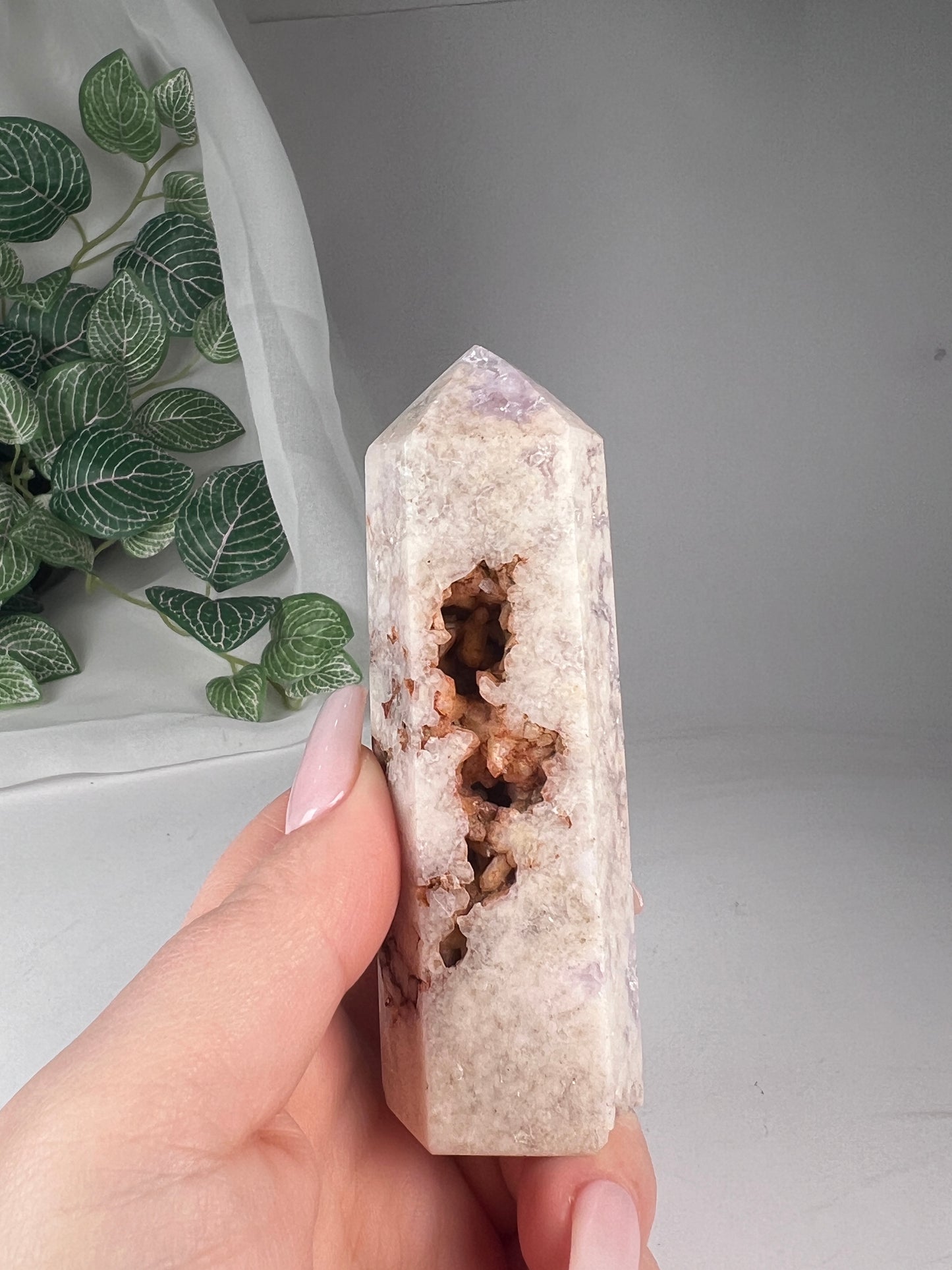 Flower Agate Amethyst Point *RARE*