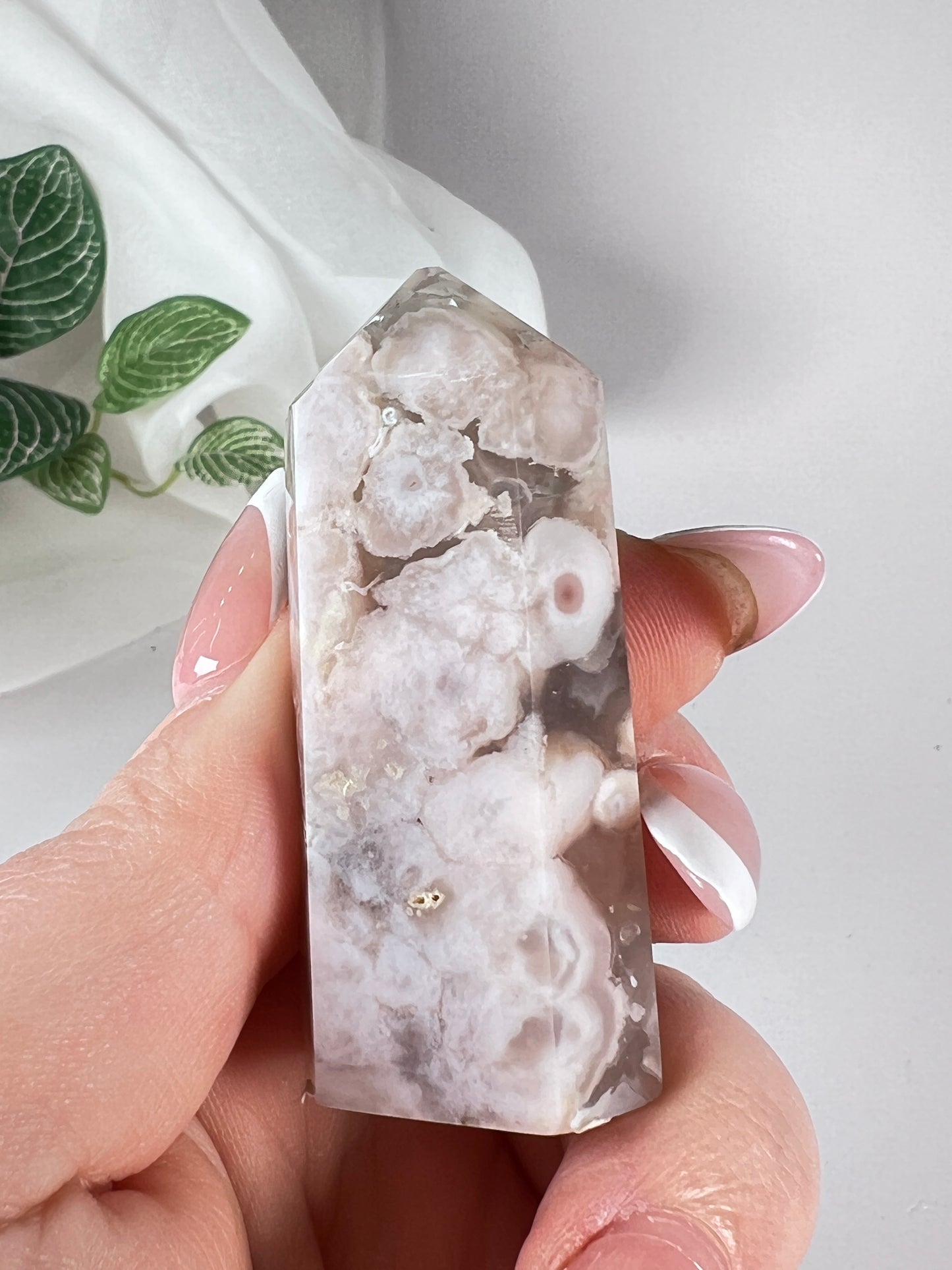 Flower Agate Obelisk