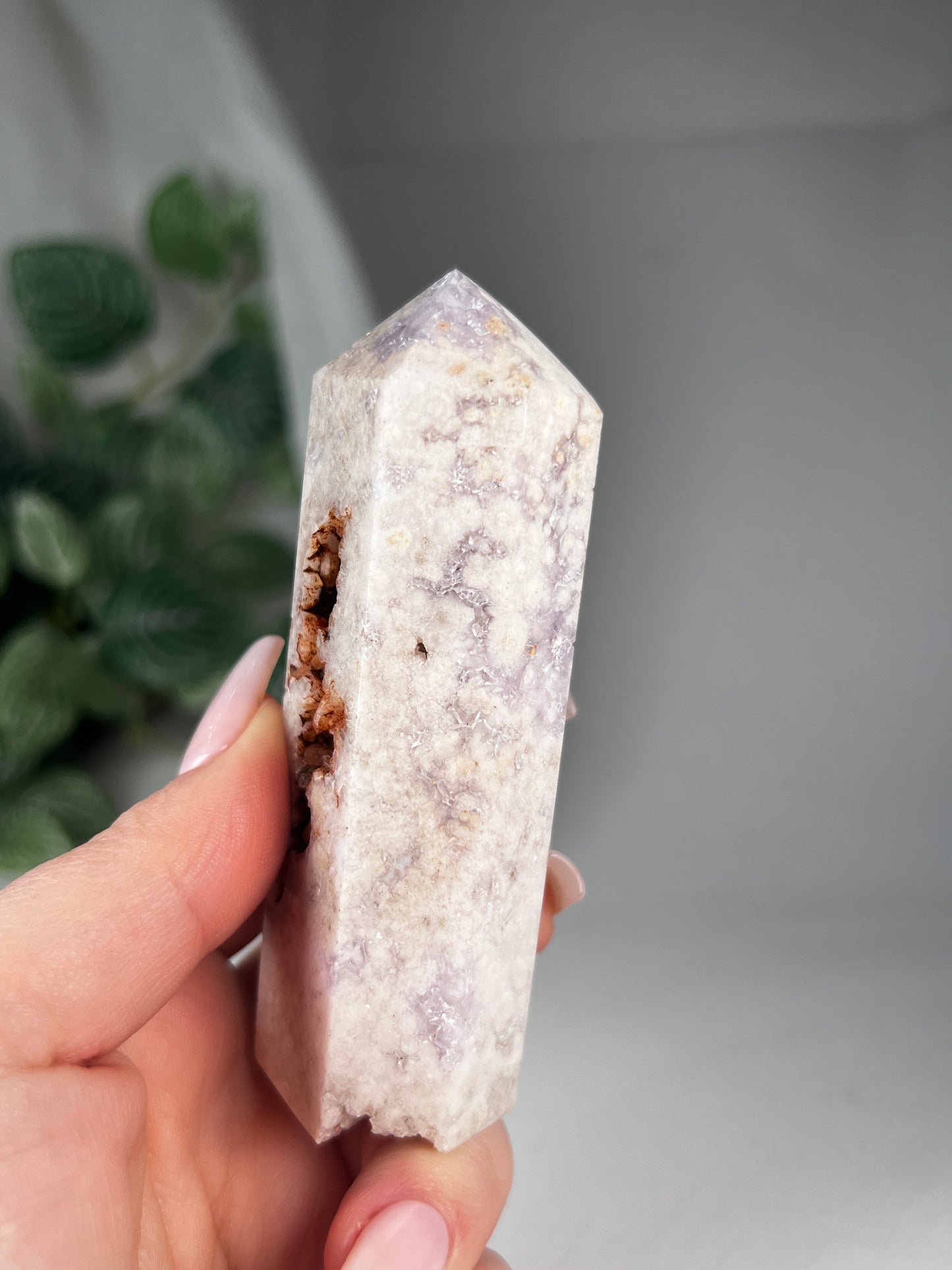 Flower Agate Amethyst Point *RARE*
