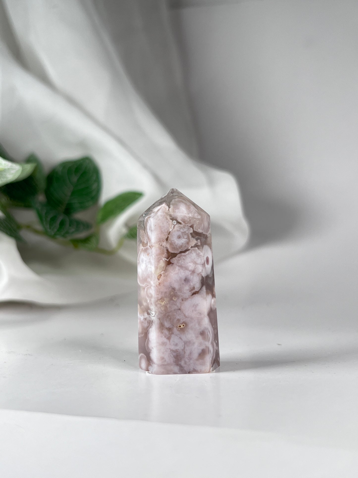 Flower Agate Obelisk