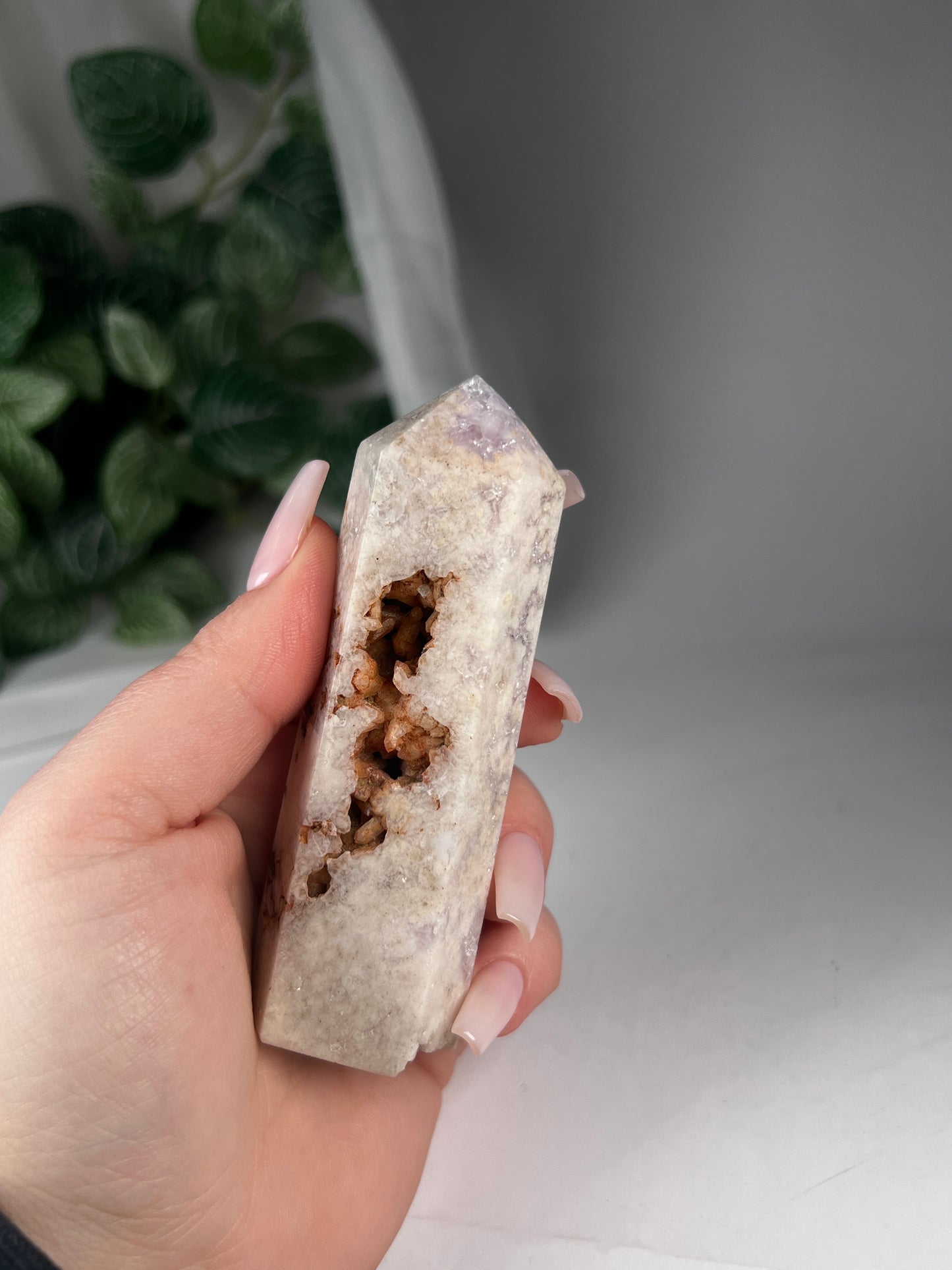 Flower Agate Amethyst Point *RARE*