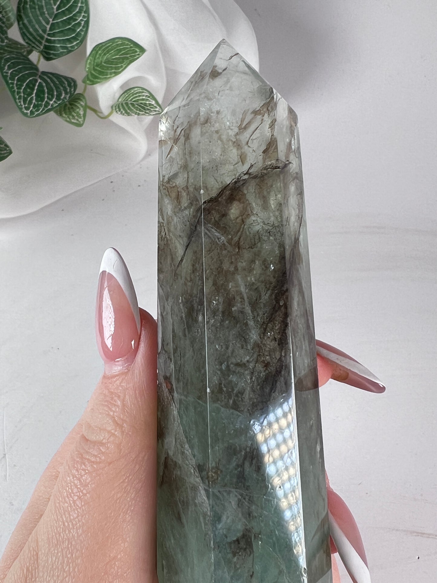 Dendritic Green Fluorite Point *RARE*
