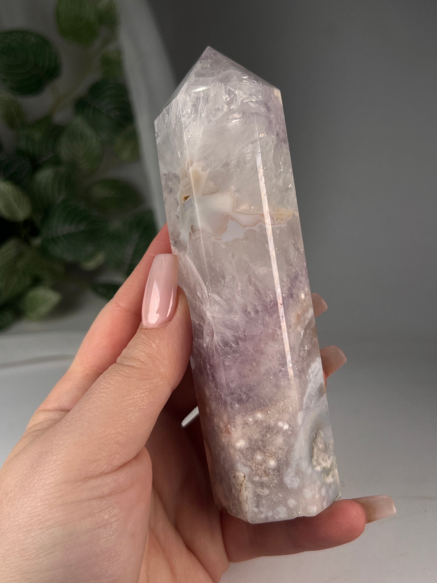 Flower Agate Amethyst Point *RARE*