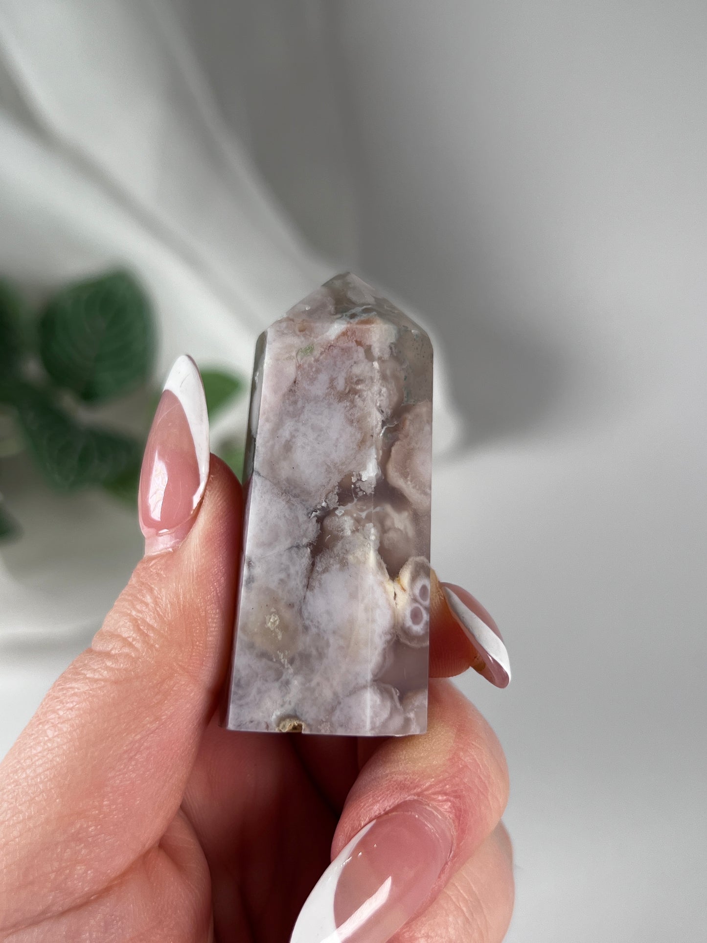 Flower Agate Obelisk
