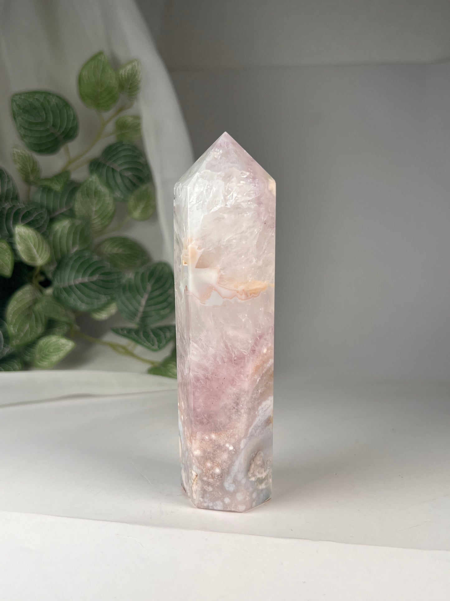 Flower Agate Amethyst Point *RARE*