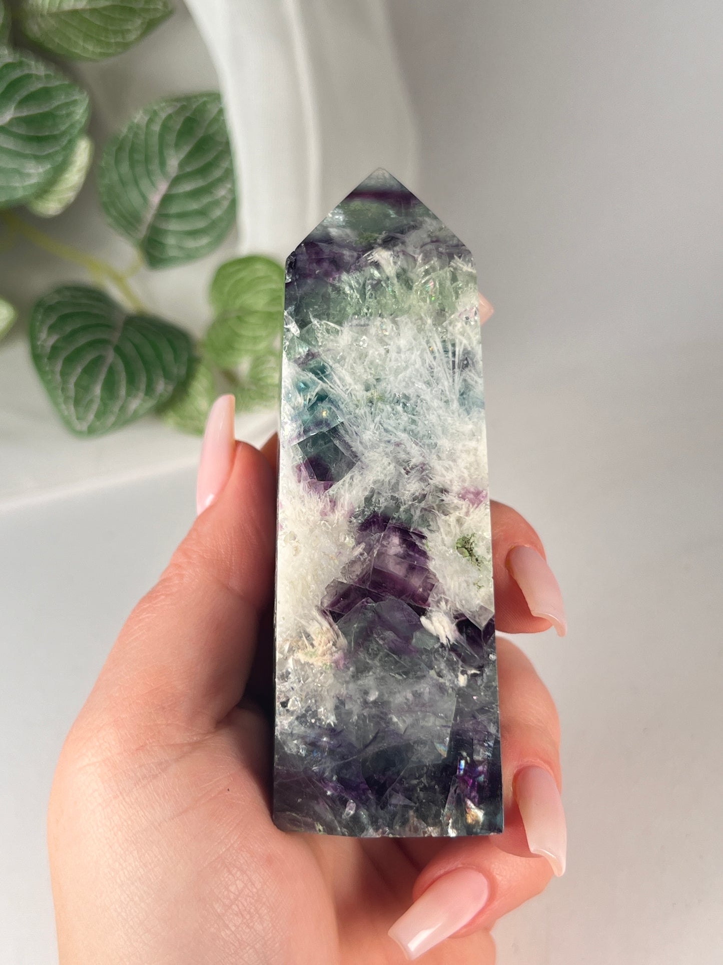 Snow flake fluorite 4.25" *RARE*