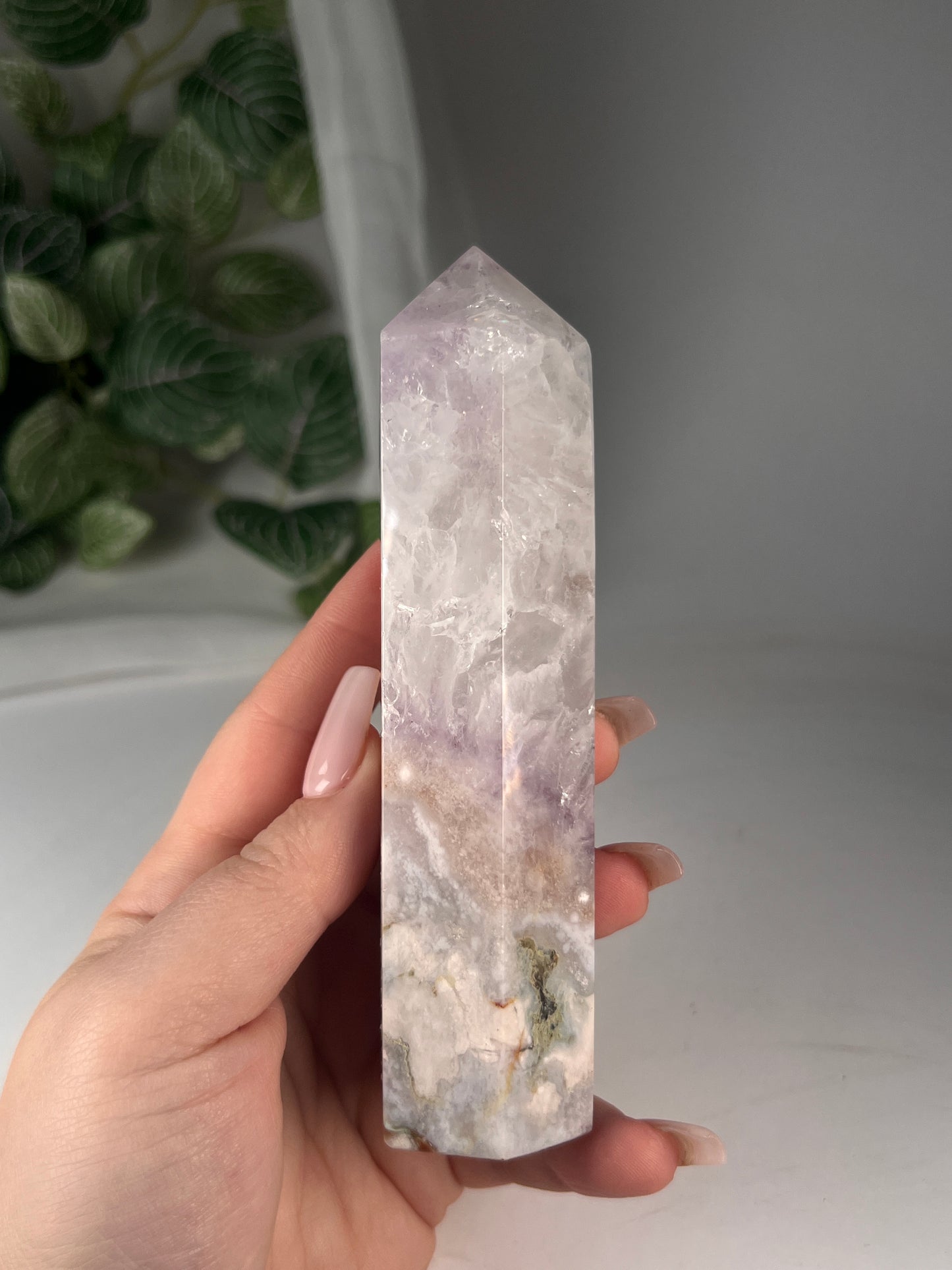 Flower Agate Amethyst Point *RARE*
