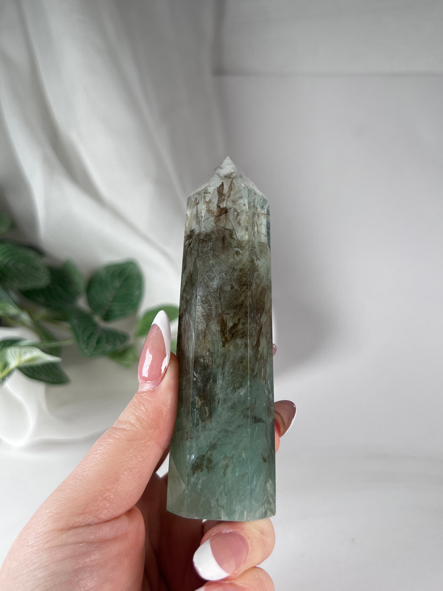 Dendritic Green Fluorite Point *RARE*