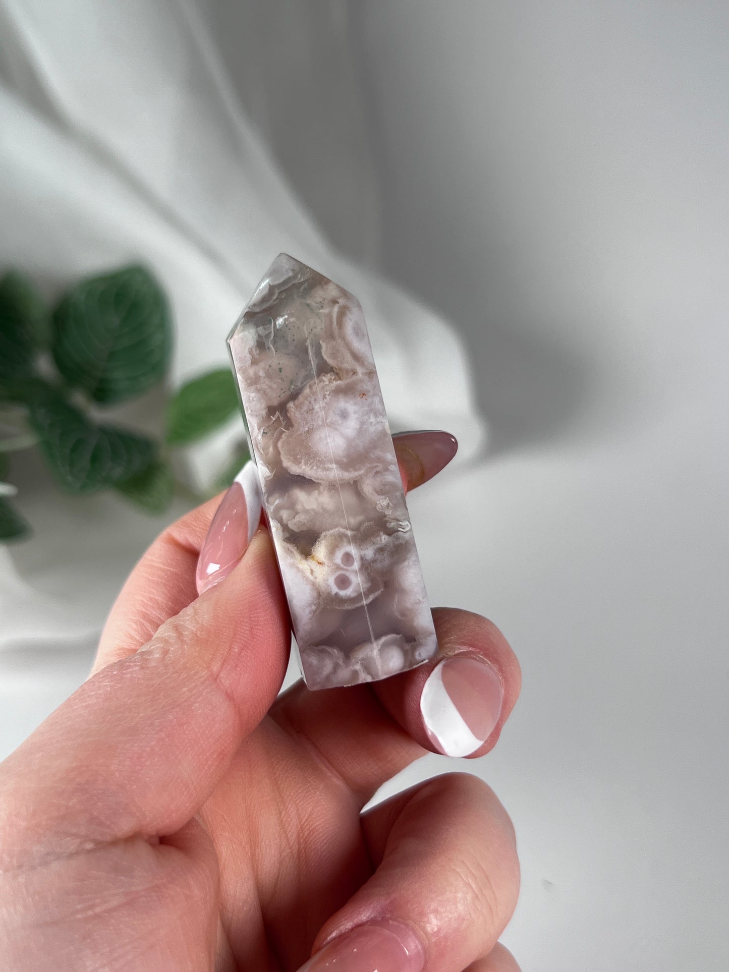 Flower Agate Obelisk