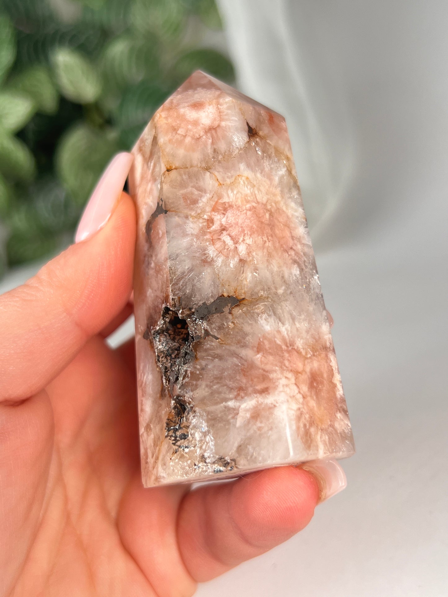 Flower Agate Amethyst Point *RARE*