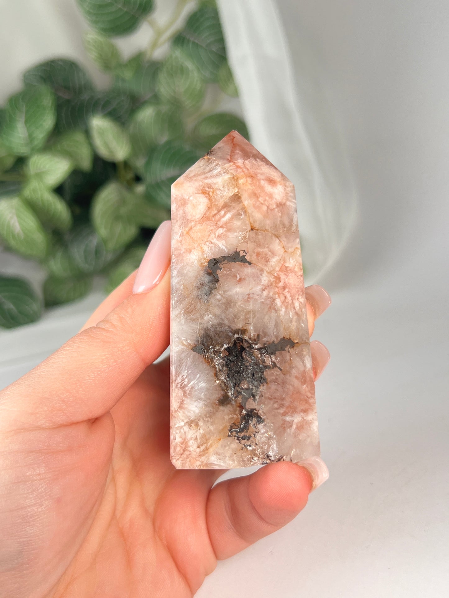 Flower Agate Amethyst Point *RARE*