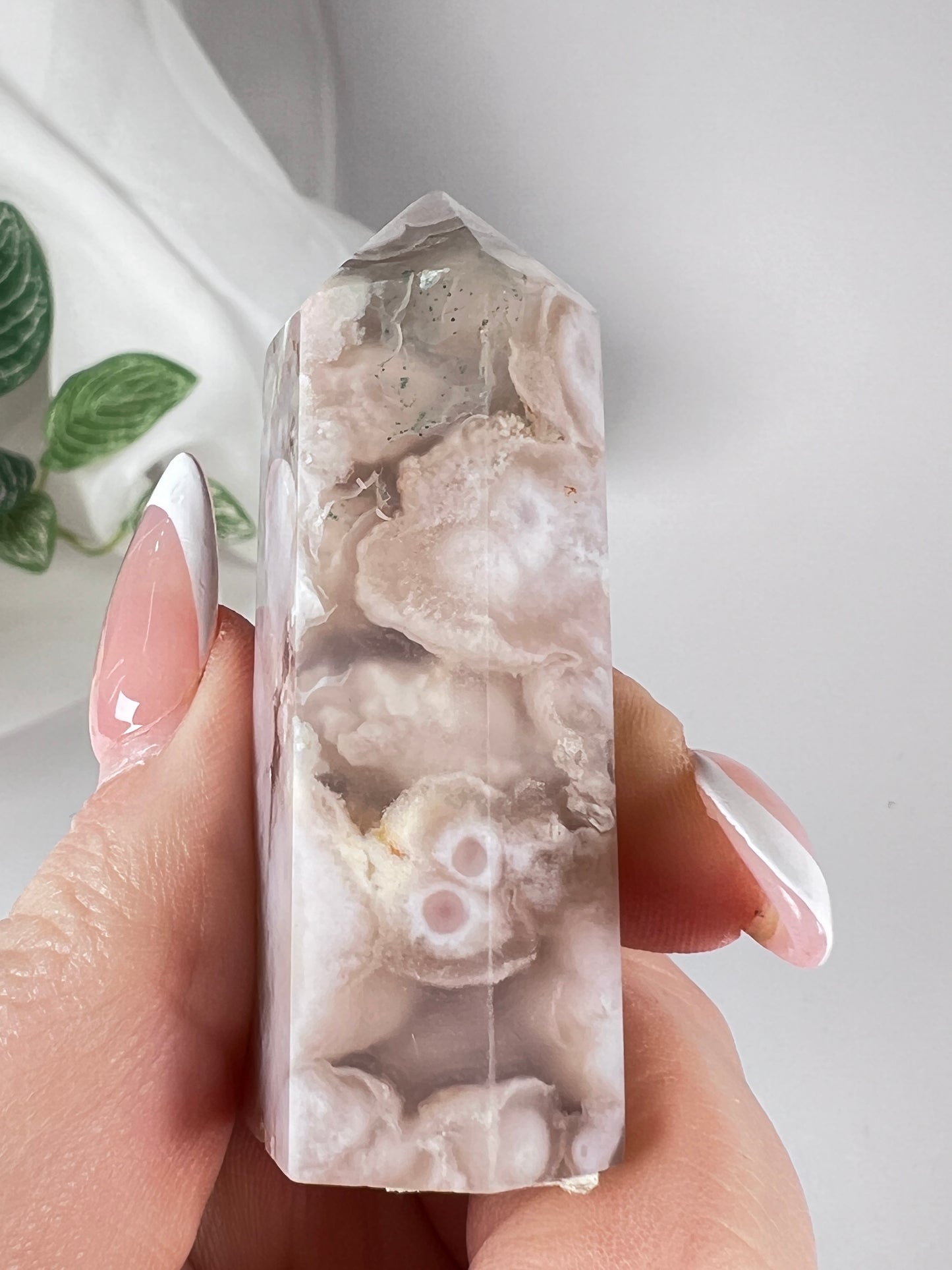 Flower Agate Obelisk