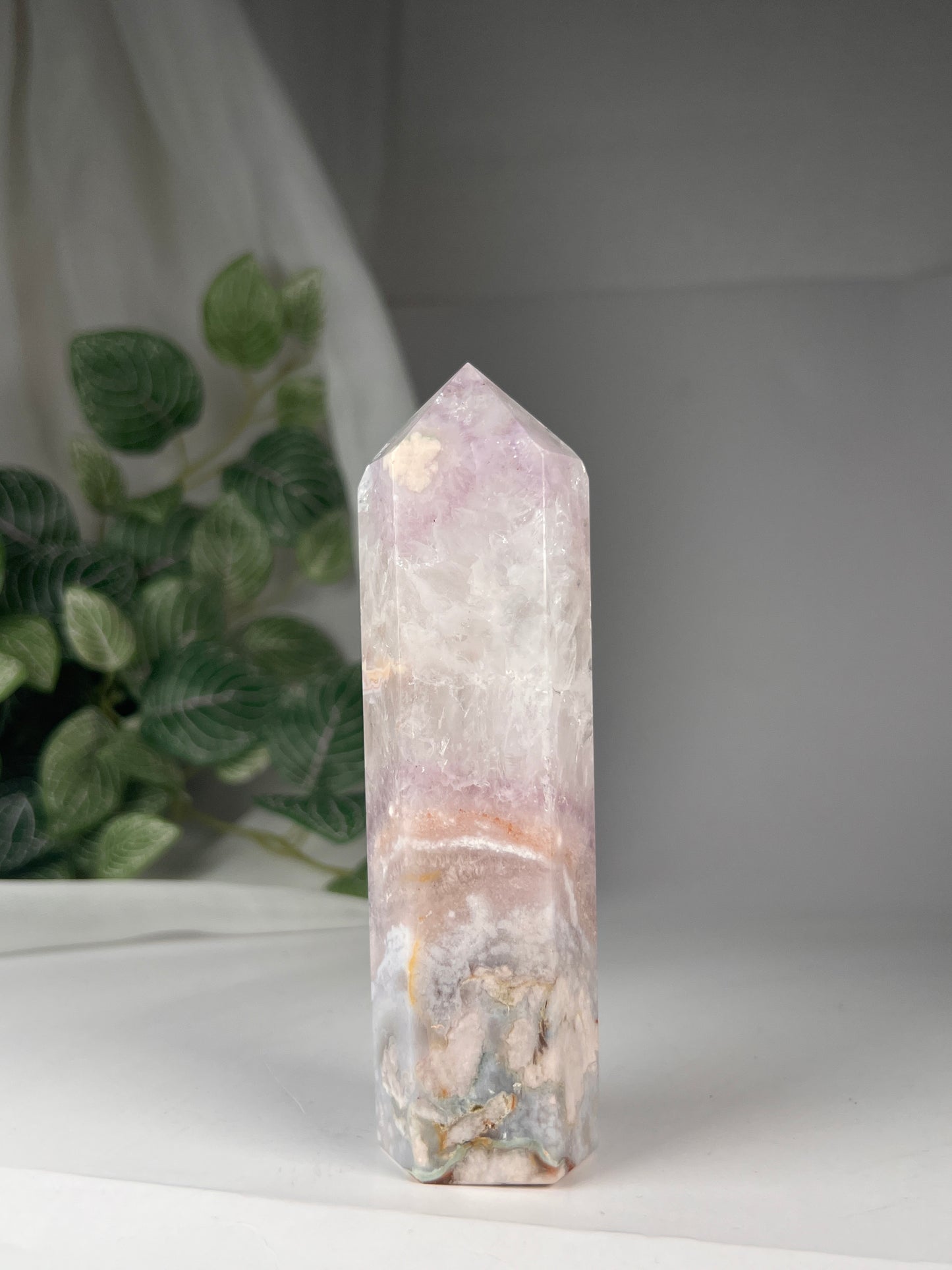 Flower Agate Amethyst Point *RARE*