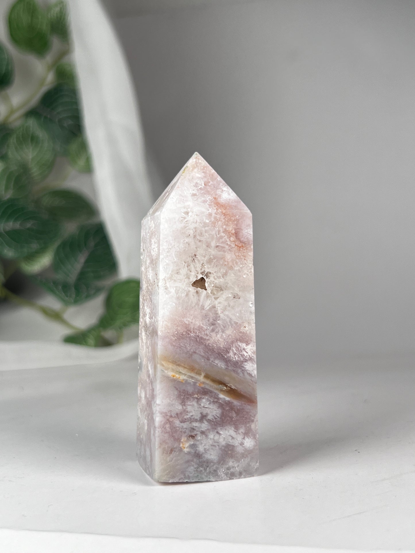 Flower Agate Amethyst Point *RARE*