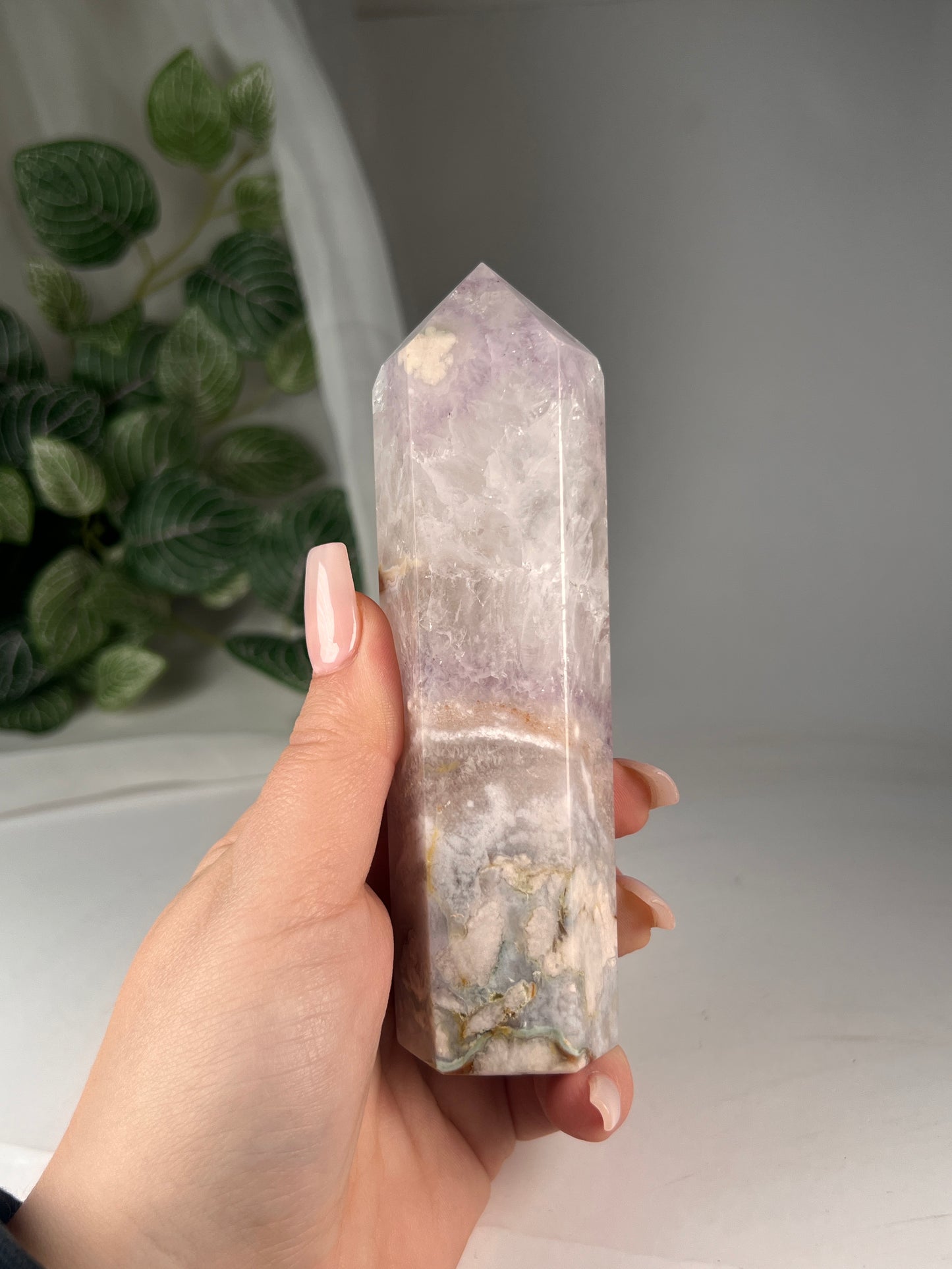 Flower Agate Amethyst Point *RARE*
