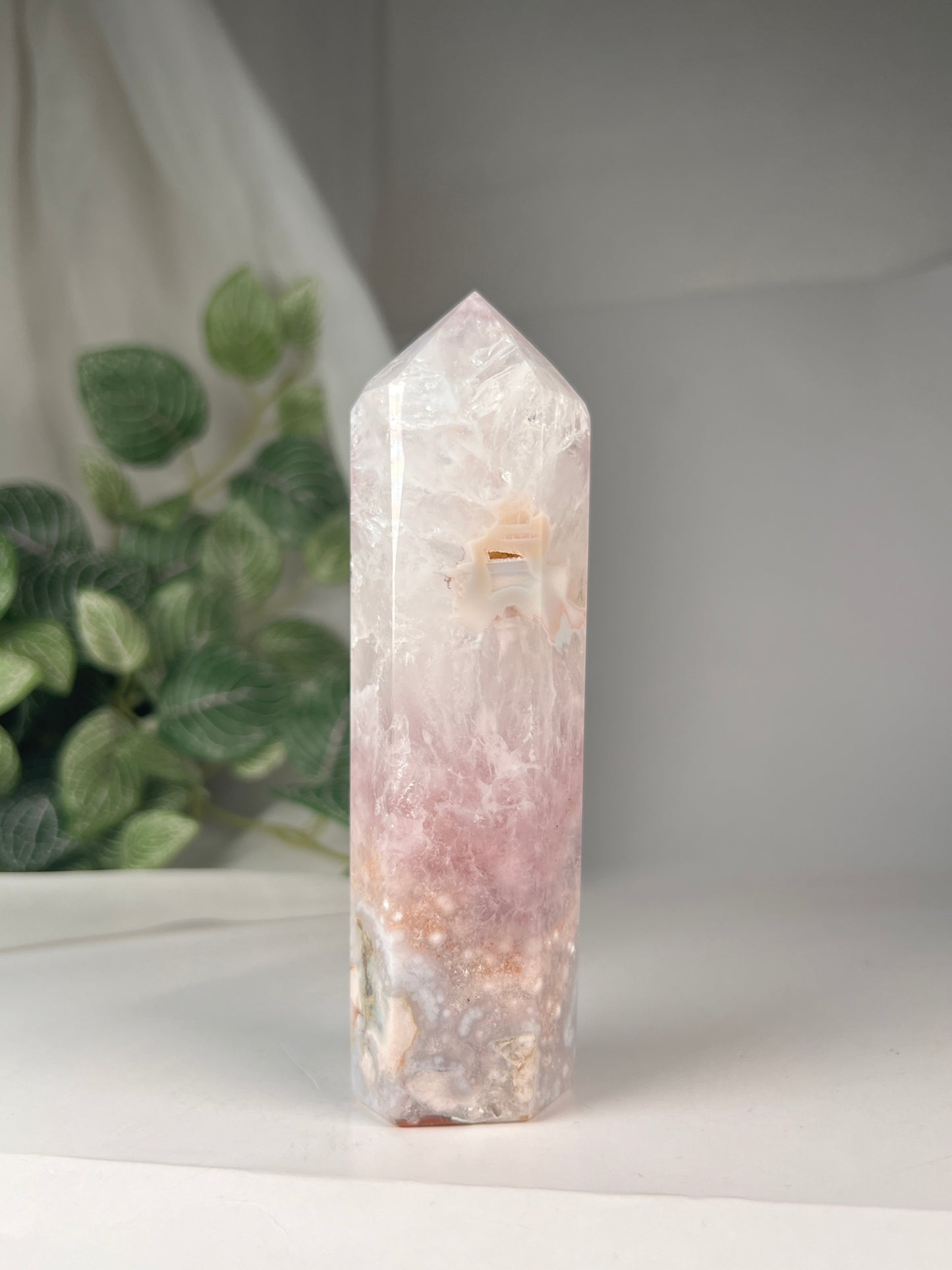 Flower Agate Amethyst Point *RARE*