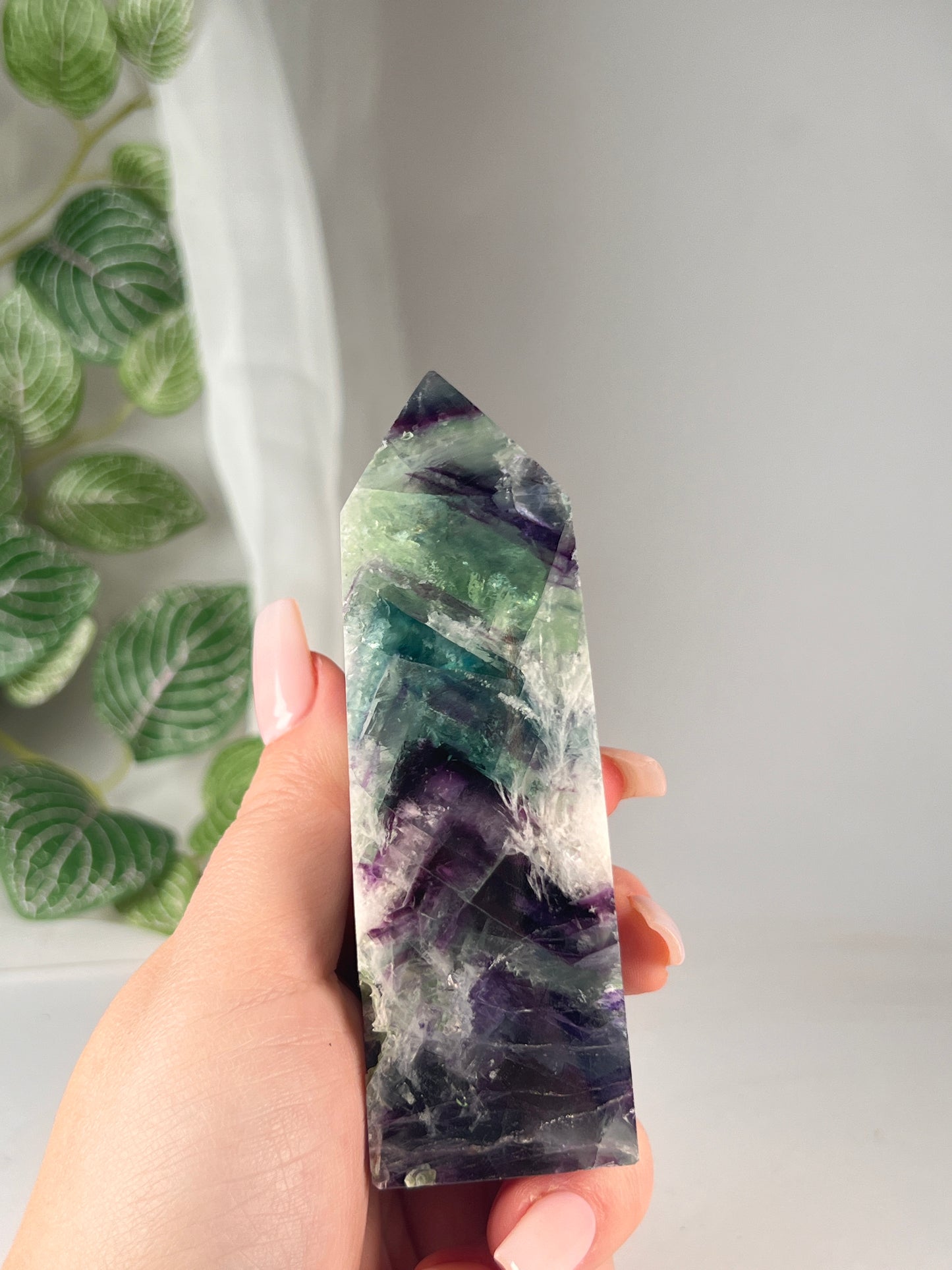 Snow flake fluorite 4.25" *RARE*