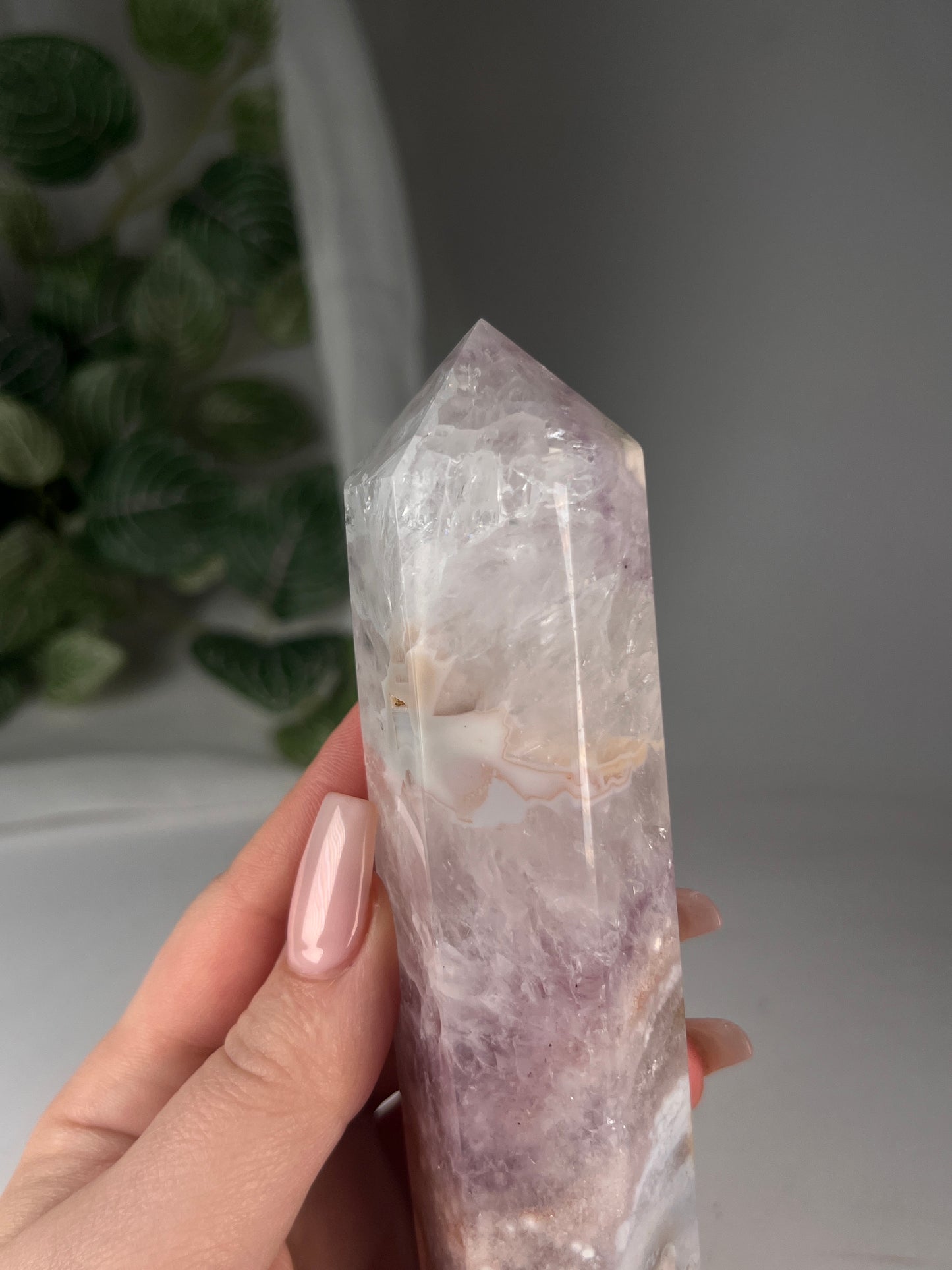 Flower Agate Amethyst Point *RARE*