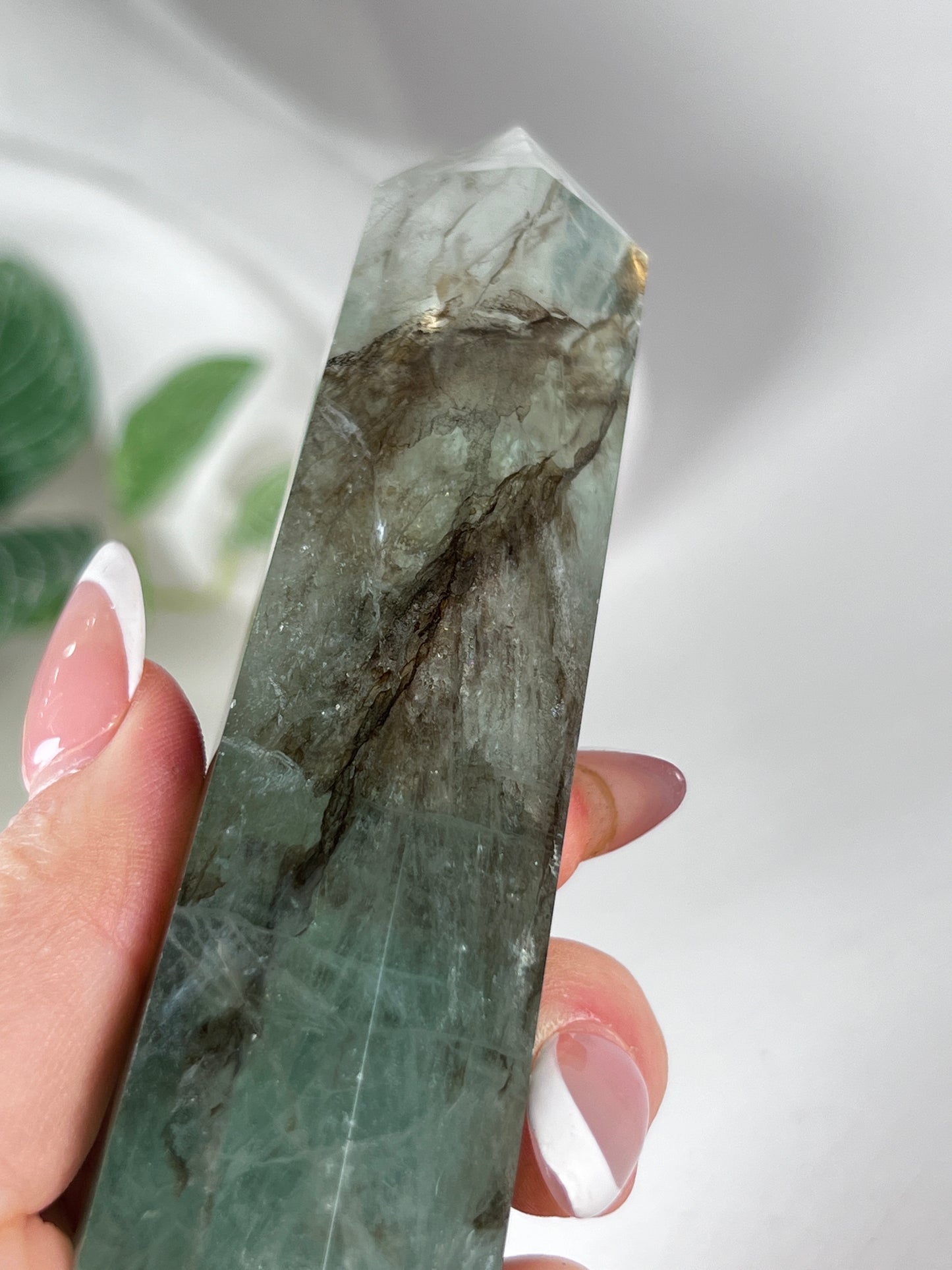 Dendritic Green Fluorite Point *RARE*