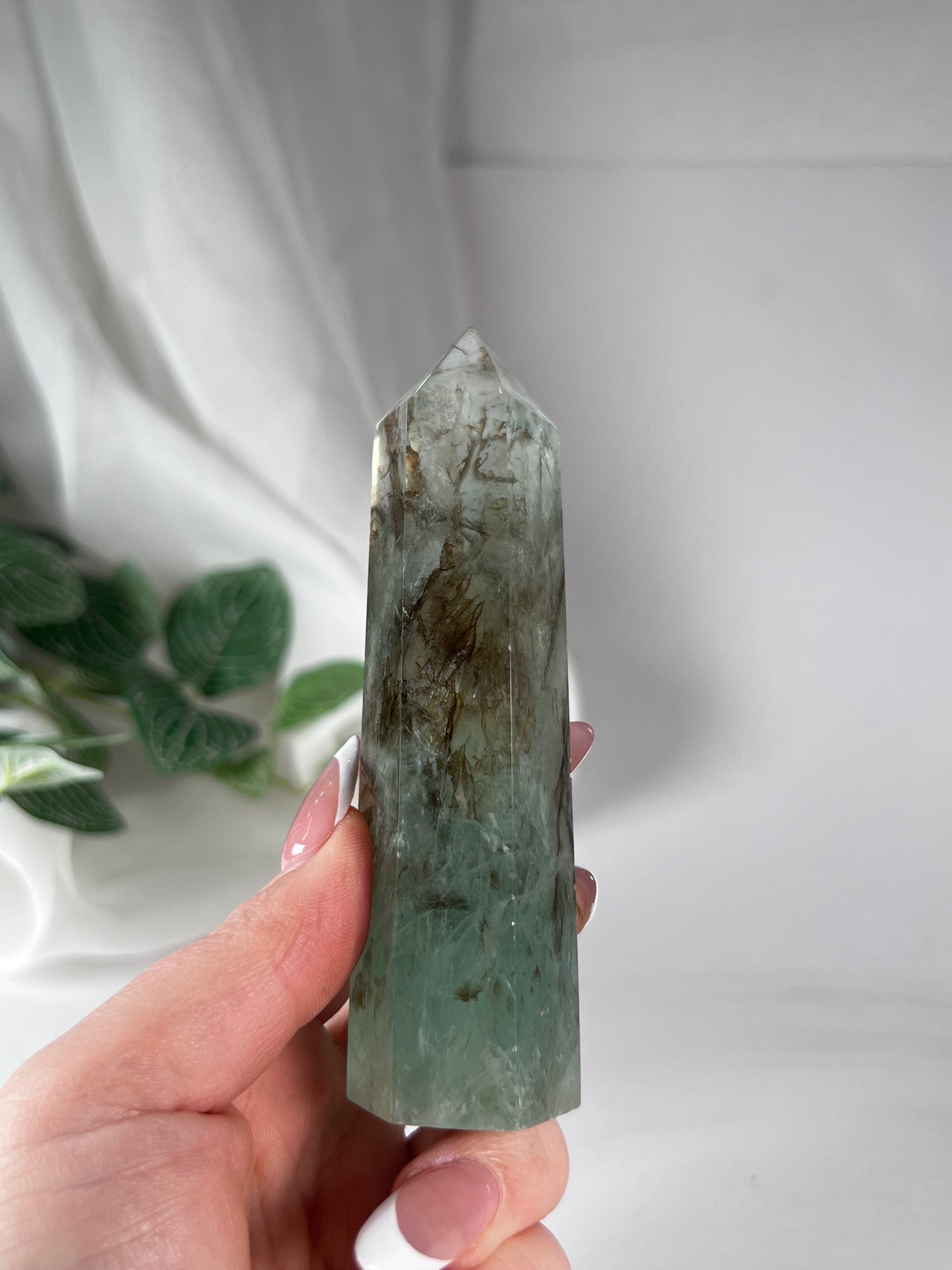 Dendritic Green Fluorite Point *RARE*
