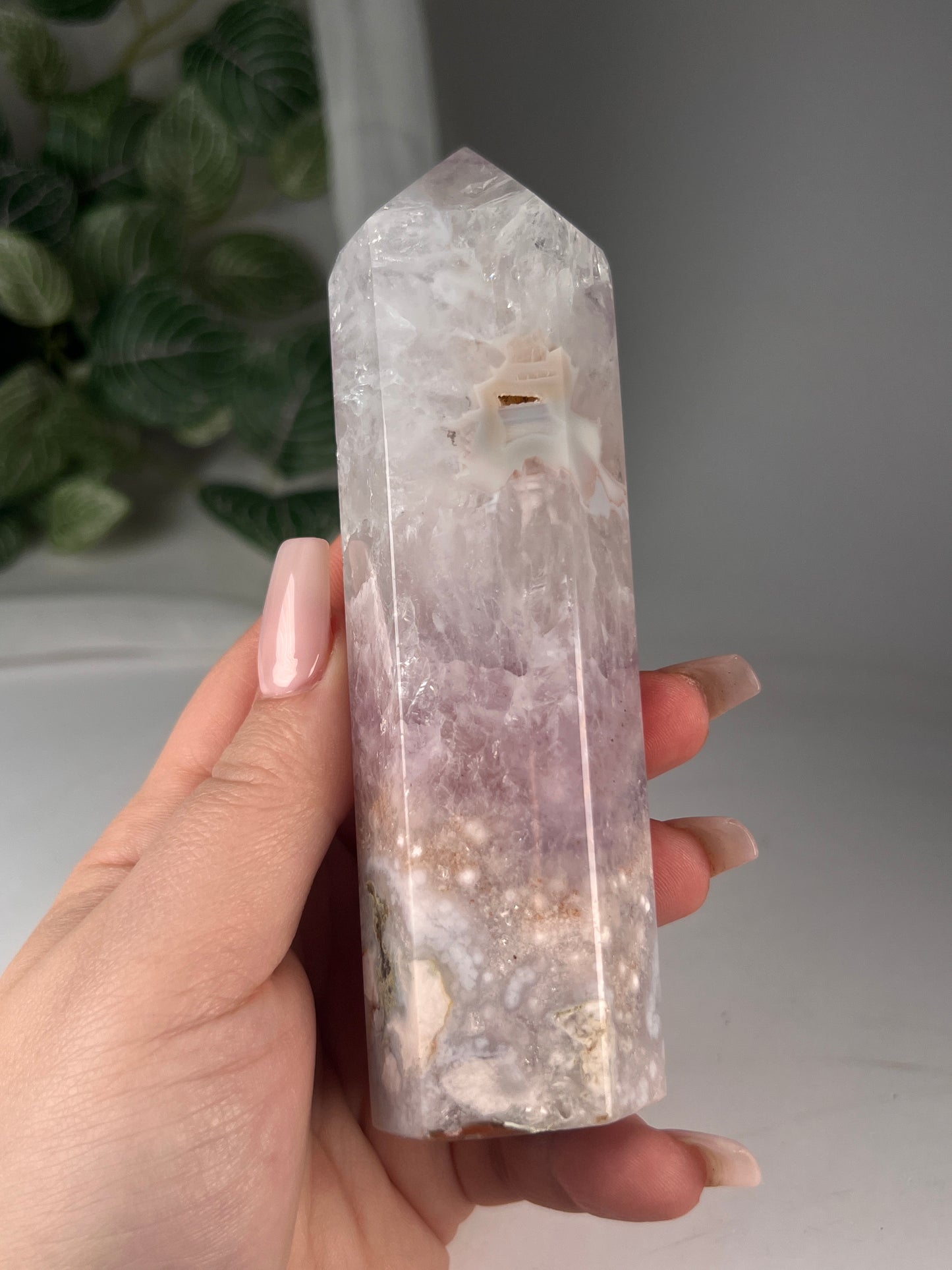 Flower Agate Amethyst Point *RARE*