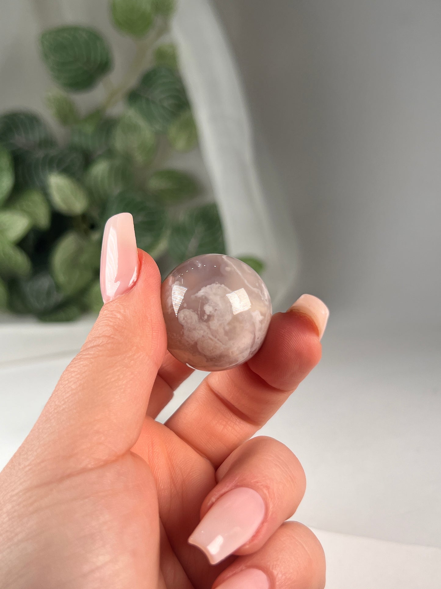 Flower Agate Mini Sphere