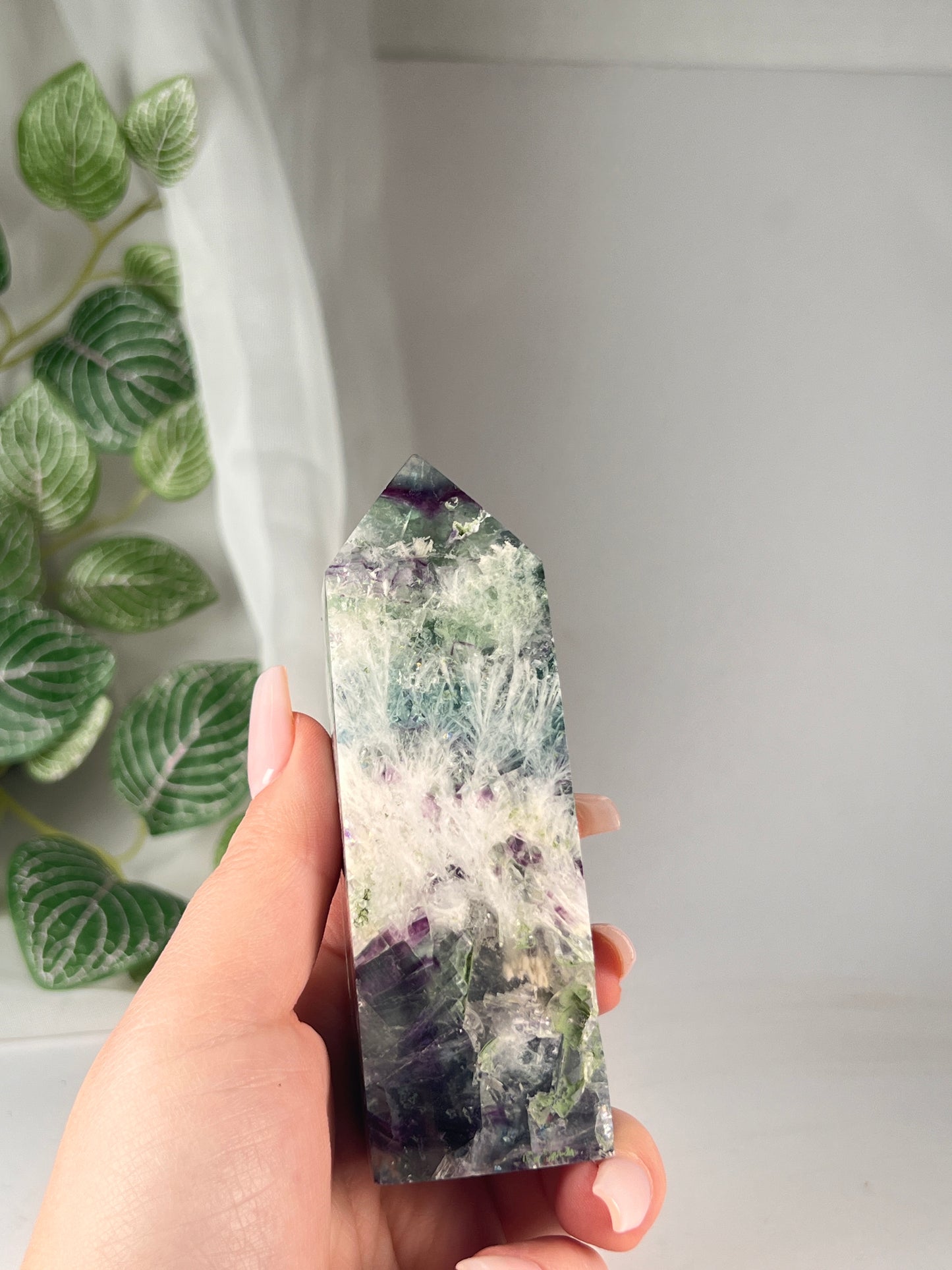Snow flake fluorite 4.25" *RARE*