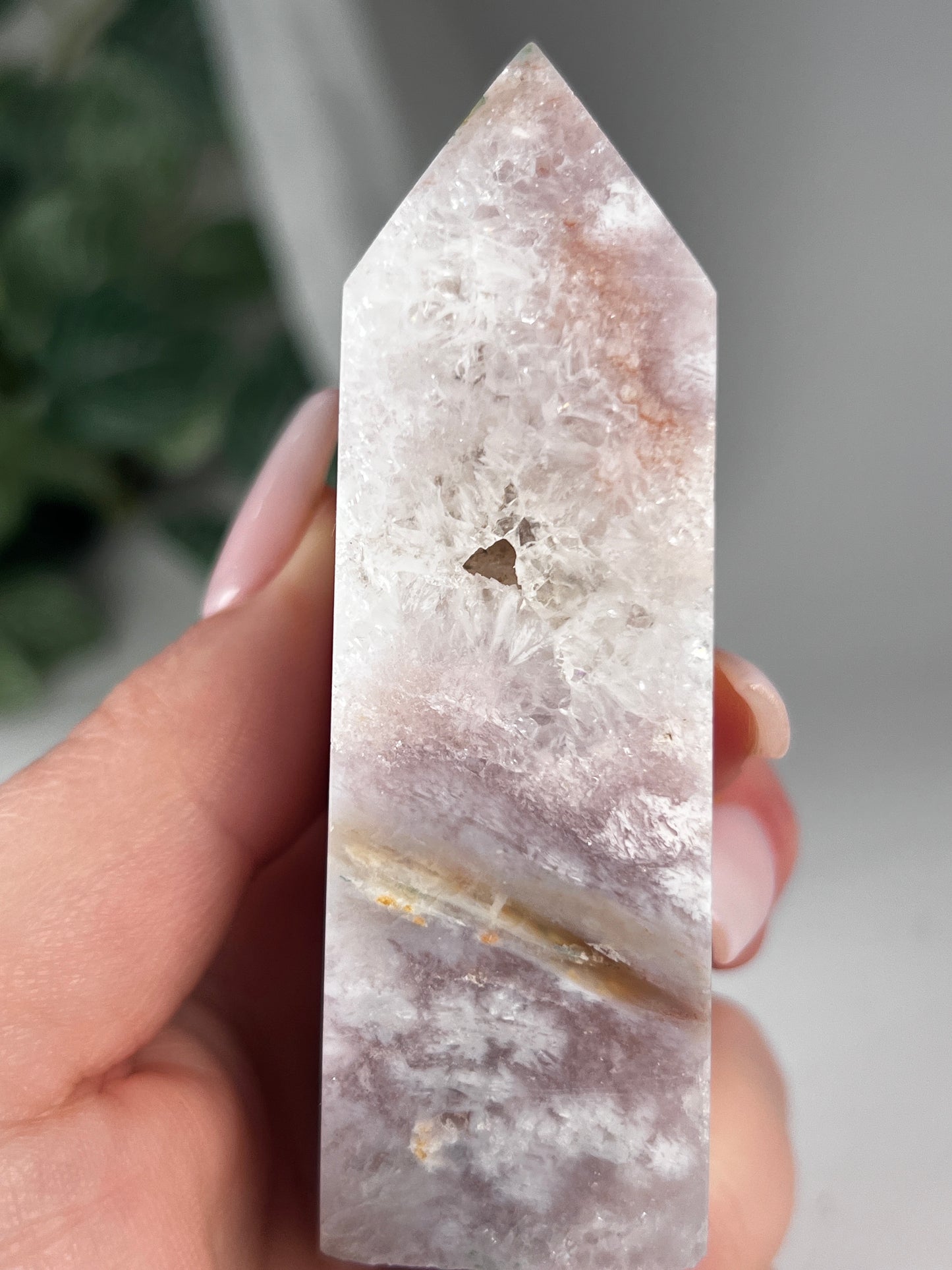 Flower Agate Amethyst Point *RARE*
