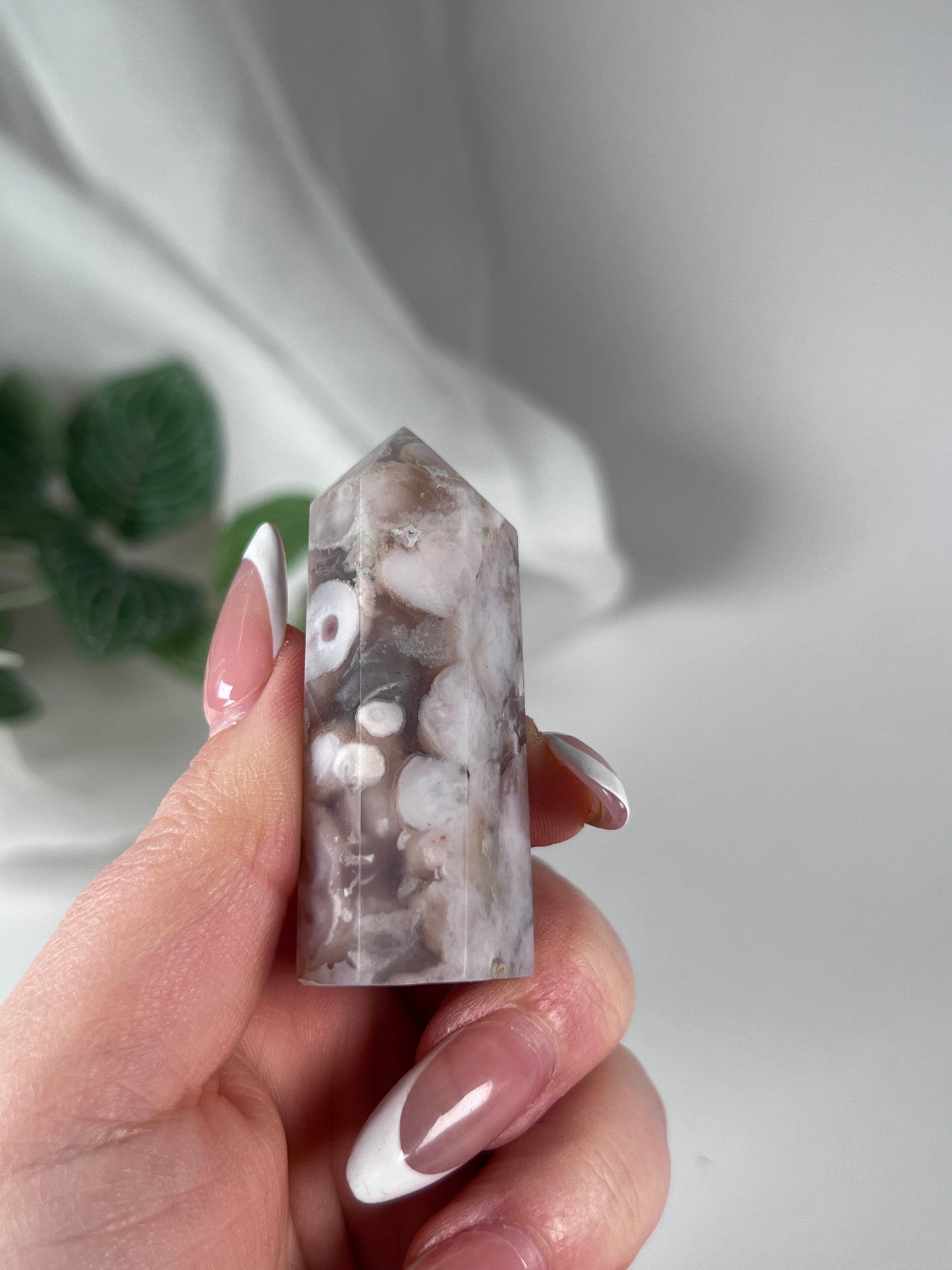 Flower Agate Obelisk