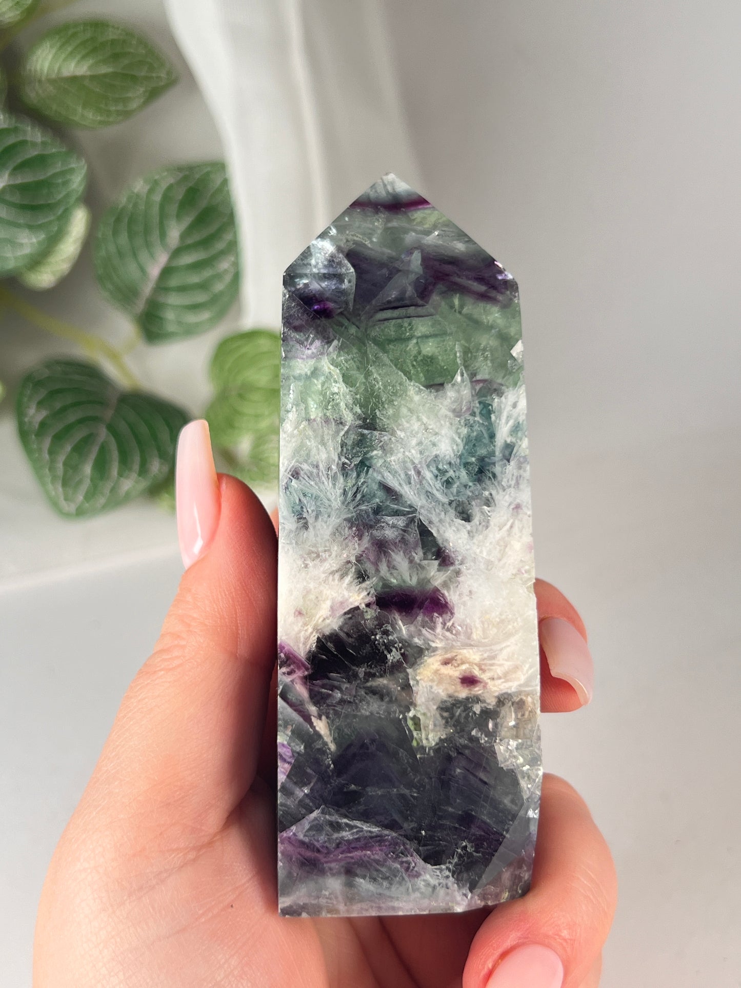 Snow flake fluorite 4.25" *RARE*