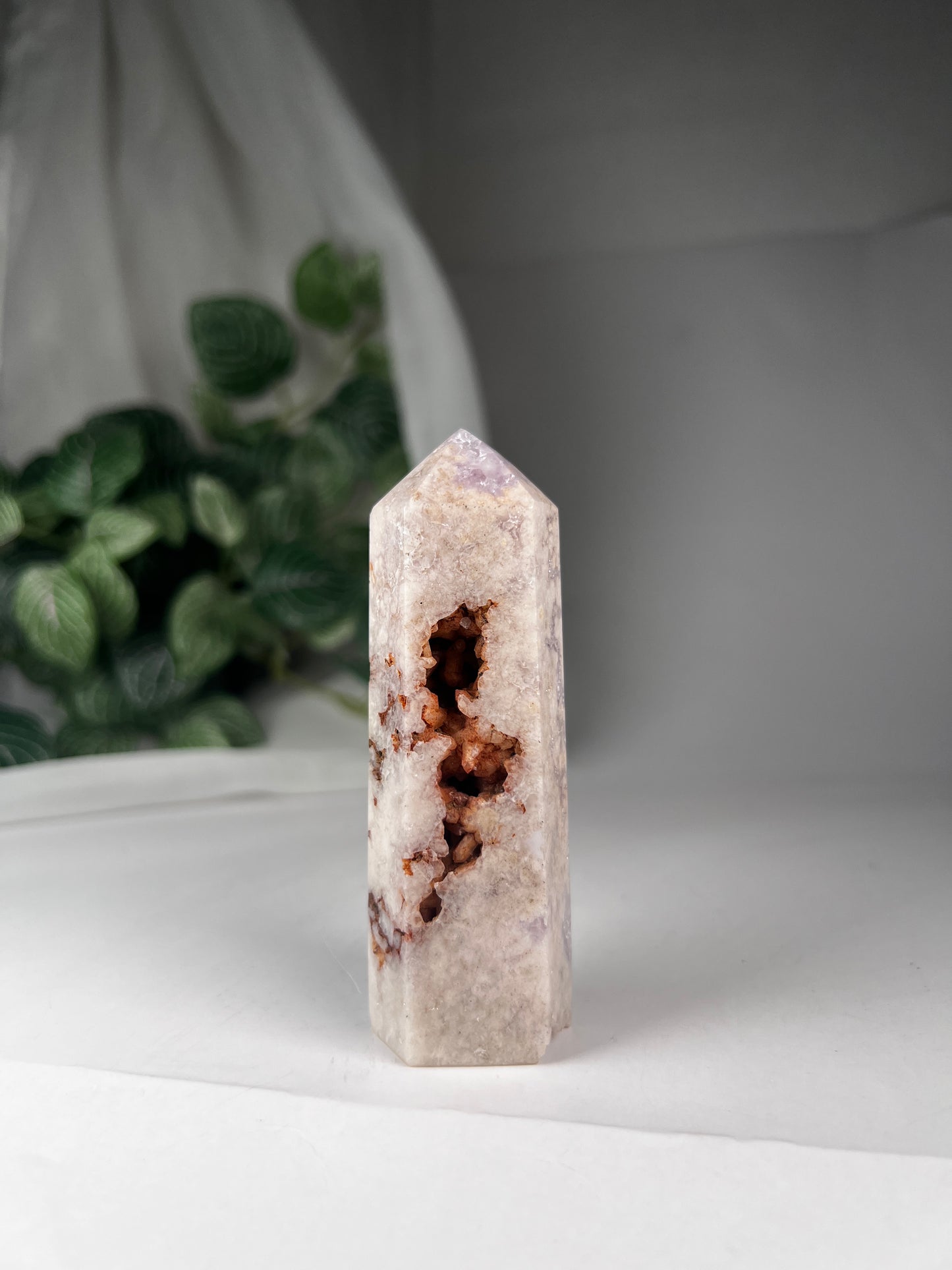 Flower Agate Amethyst Point *RARE*