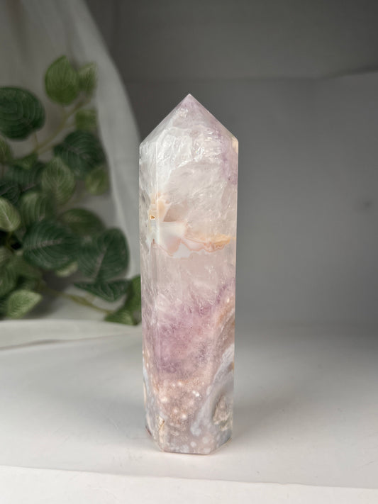 Flower Agate Amethyst Point *RARE*
