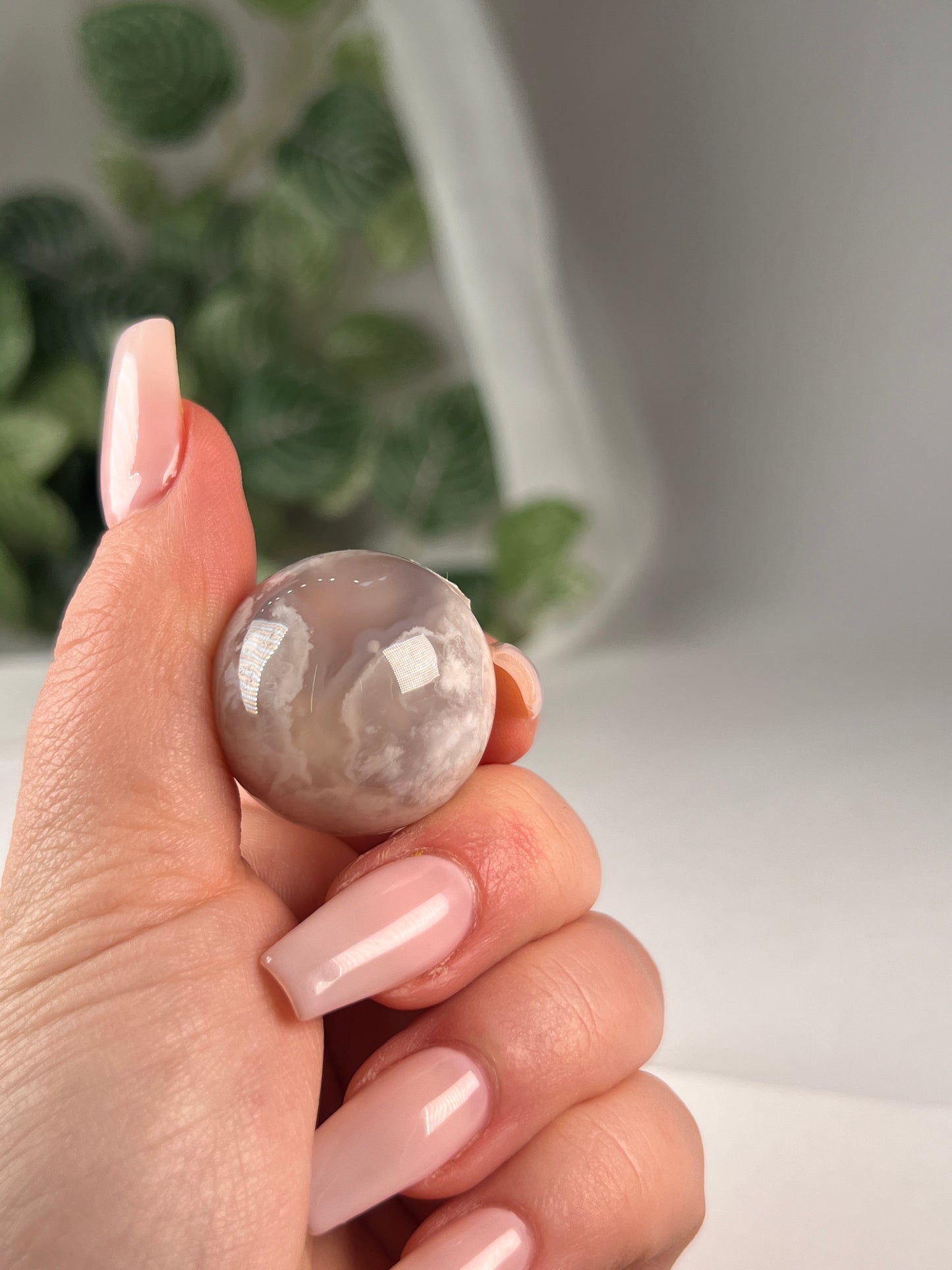 Flower Agate Mini Sphere