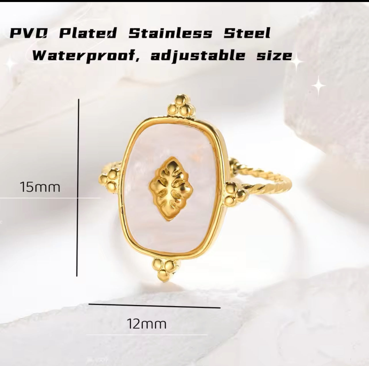Square Ornamental Ring