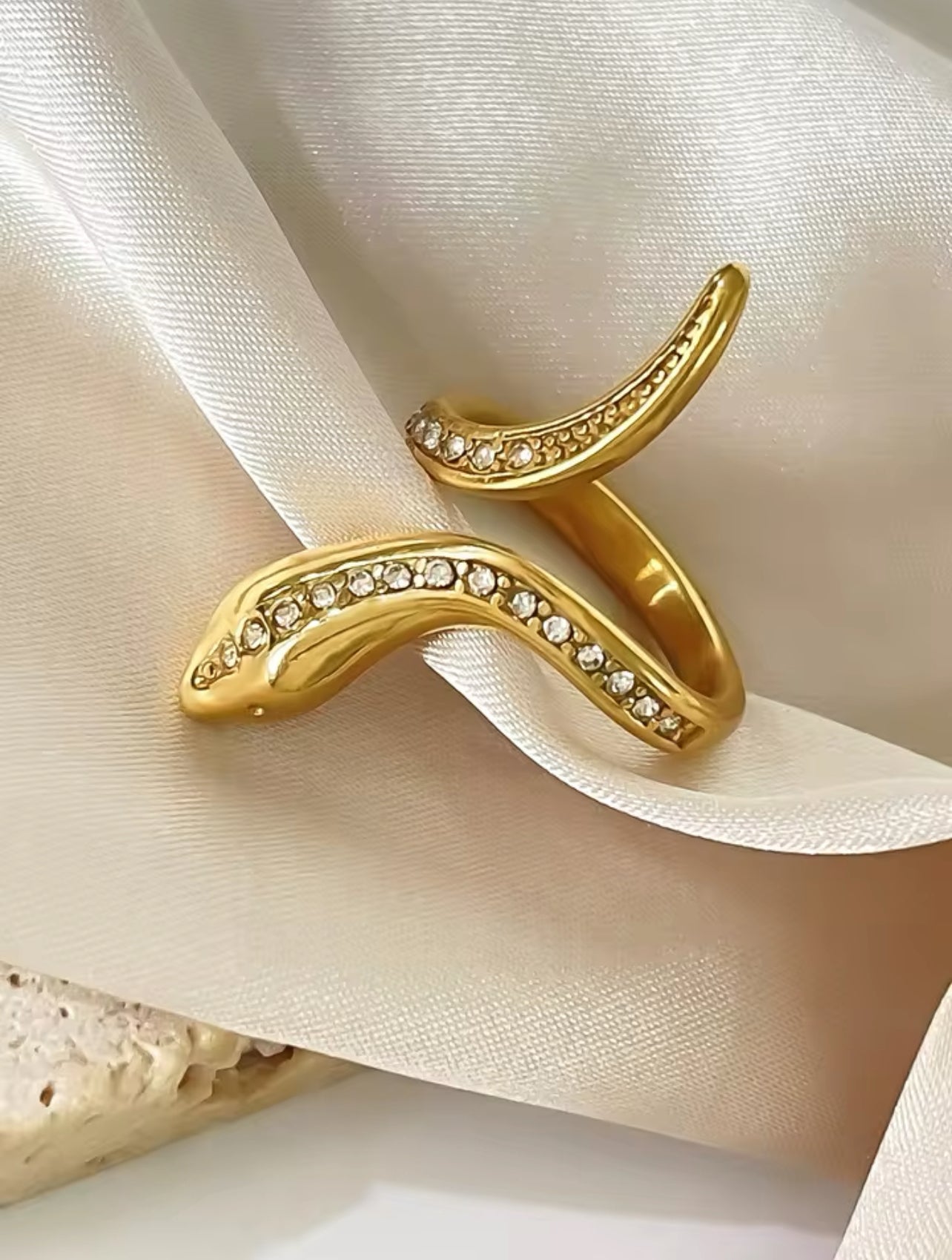 Gold Plated Snake Ring