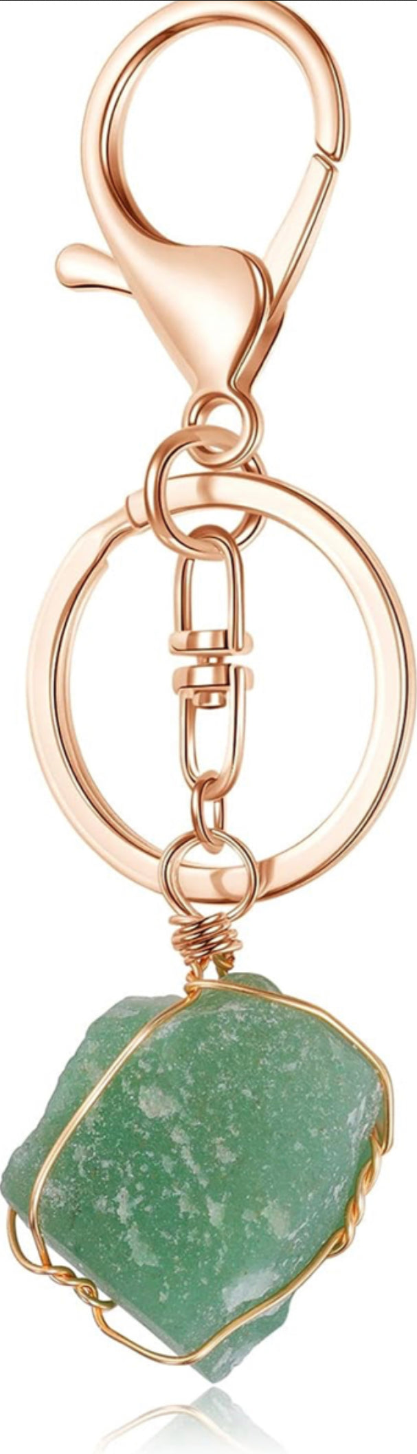 Wire Wrapped Crystal Keychain