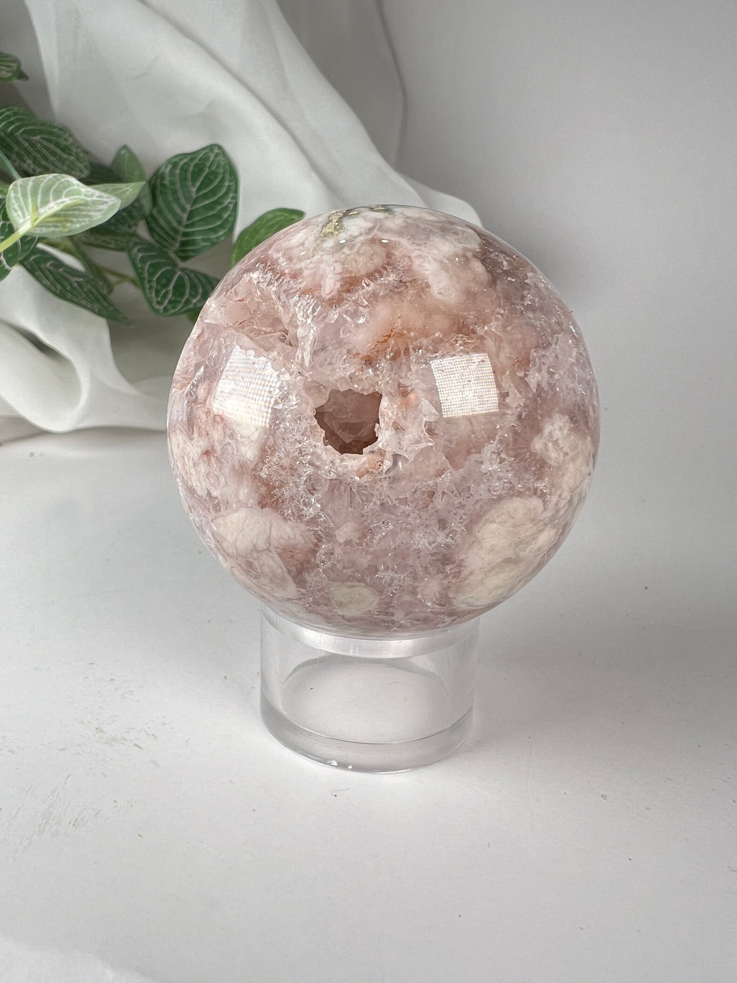 Flower Agate Amethyst Sphere *RARE*