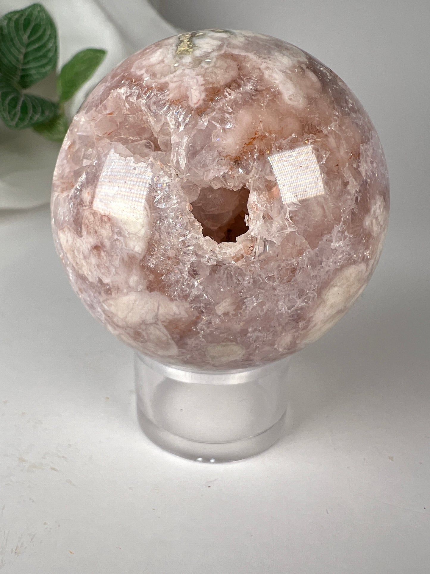 Flower Agate Amethyst Sphere *RARE*
