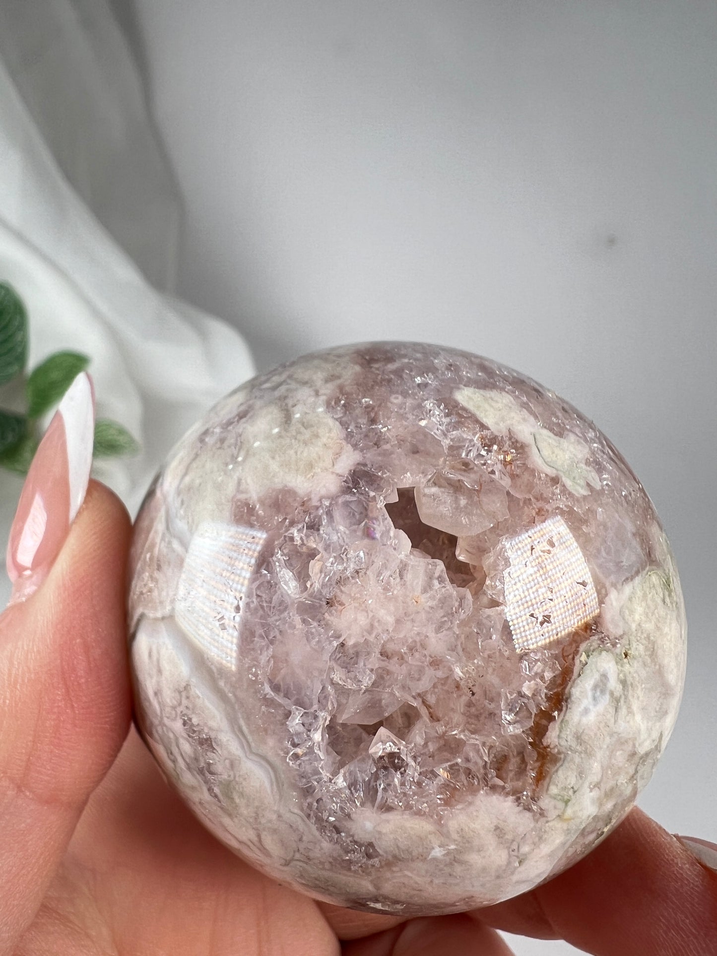 Flower Agate Amethyst Sphere *RARE*
