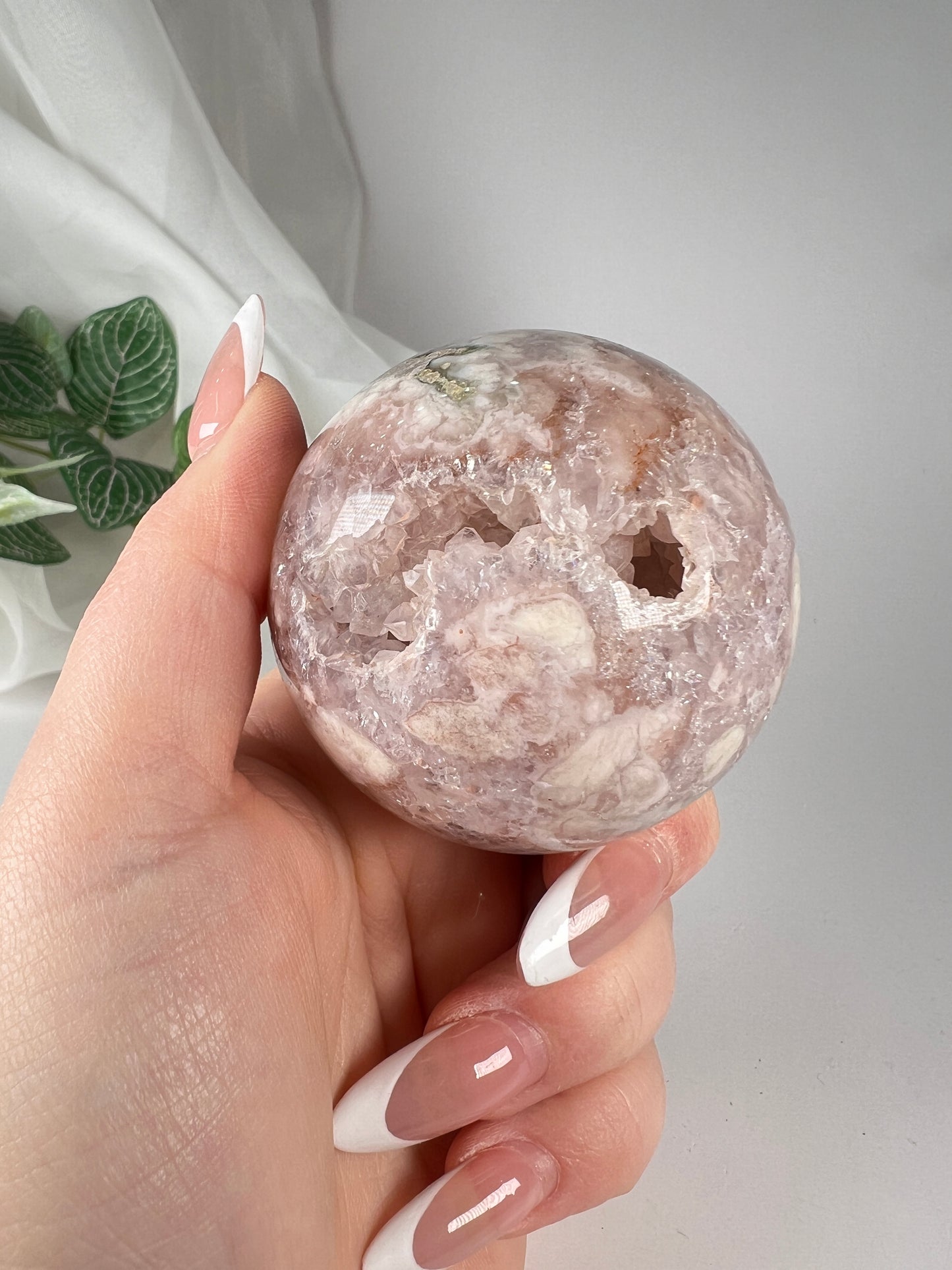 Flower Agate Amethyst Sphere *RARE*