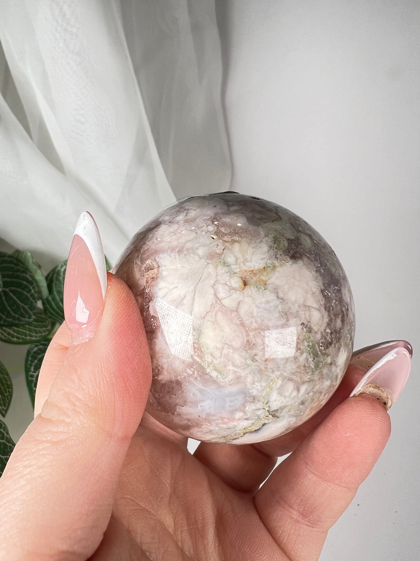 Flower Agate Amethyst Sphere *RARE*