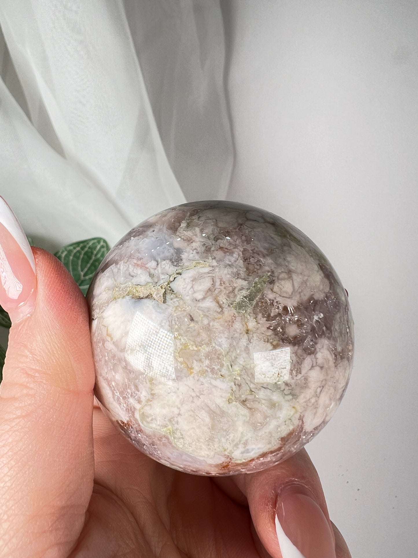 Flower Agate Amethyst Sphere *RARE*