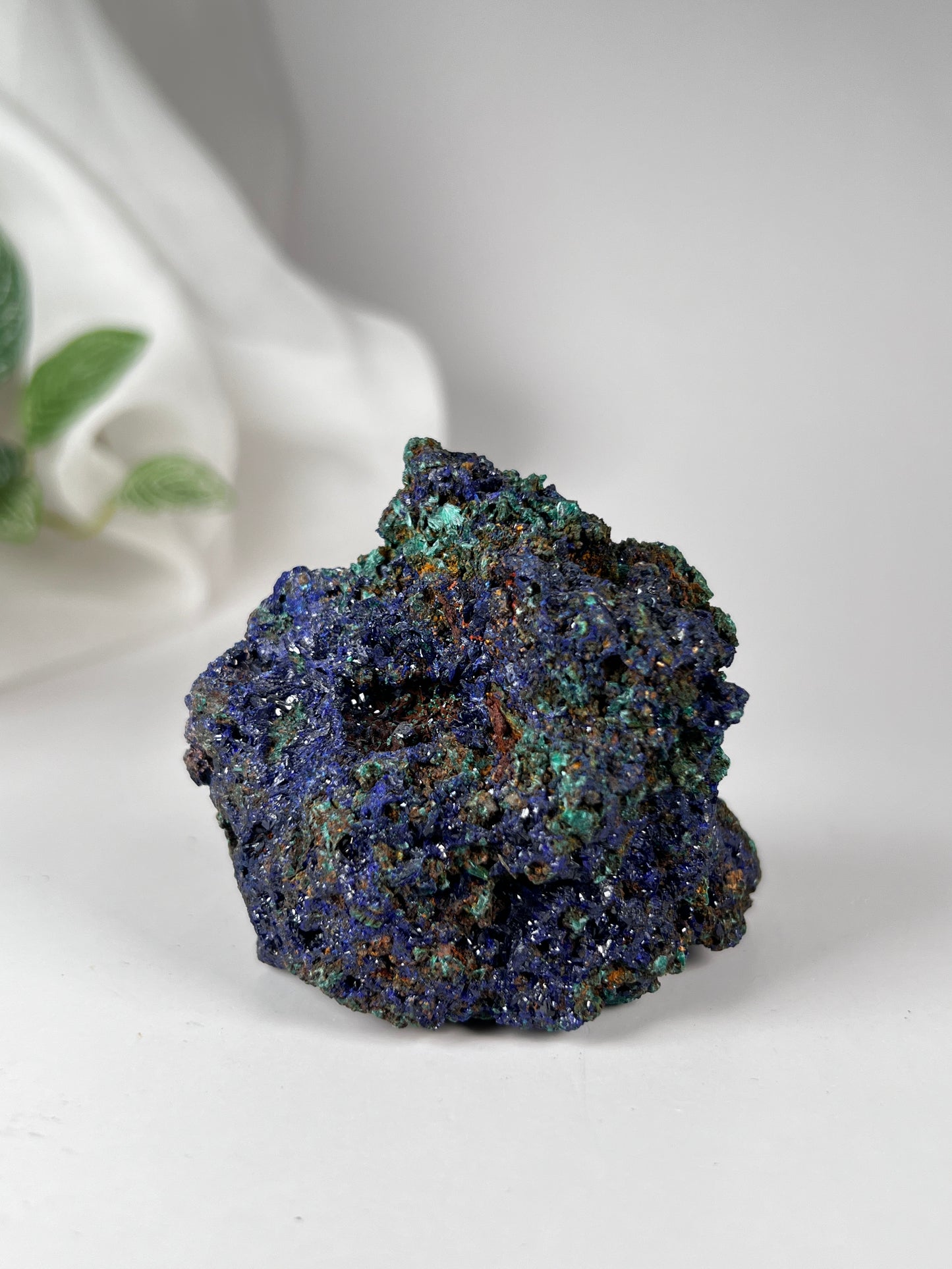 Azurite with Malachite
