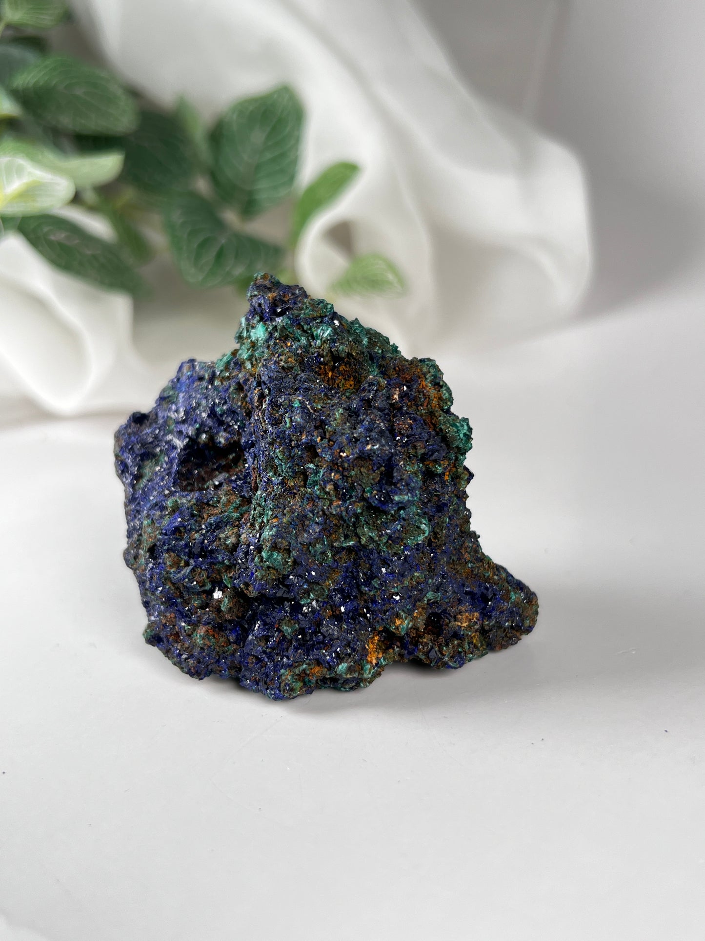 Azurite with Malachite