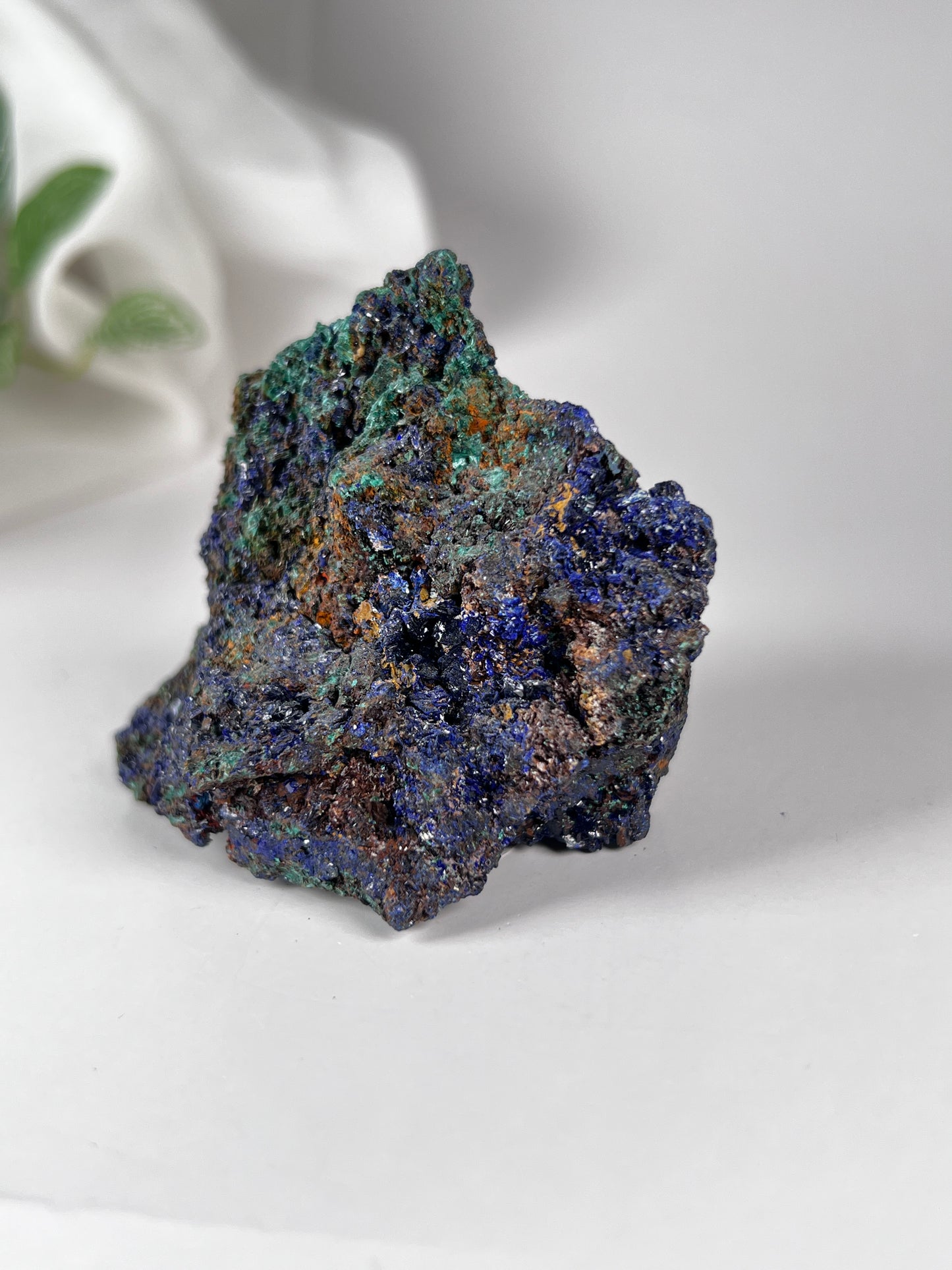Azurite with Malachite