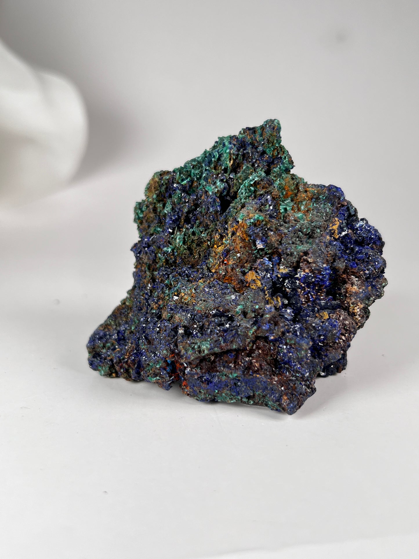 Azurite with Malachite