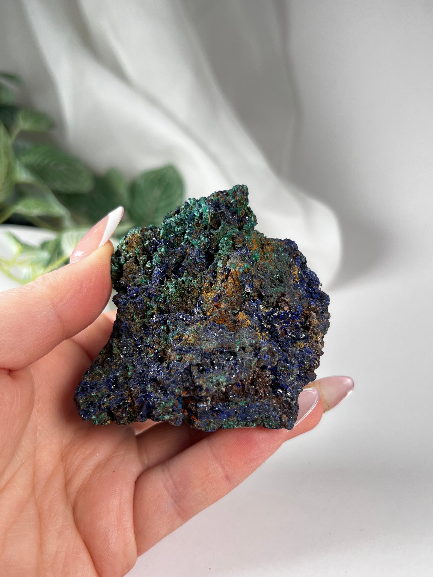 Azurite with Malachite