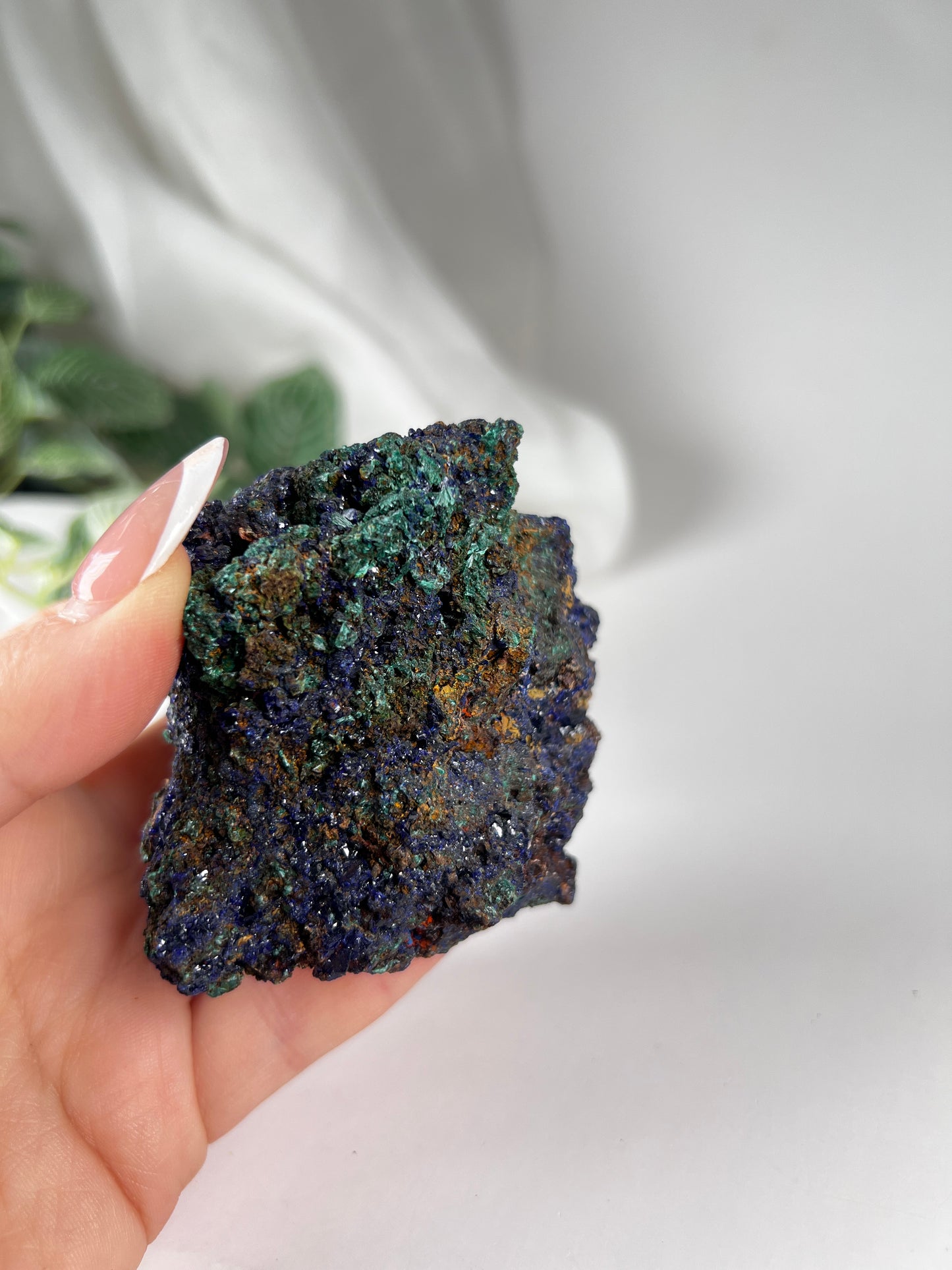 Azurite with Malachite