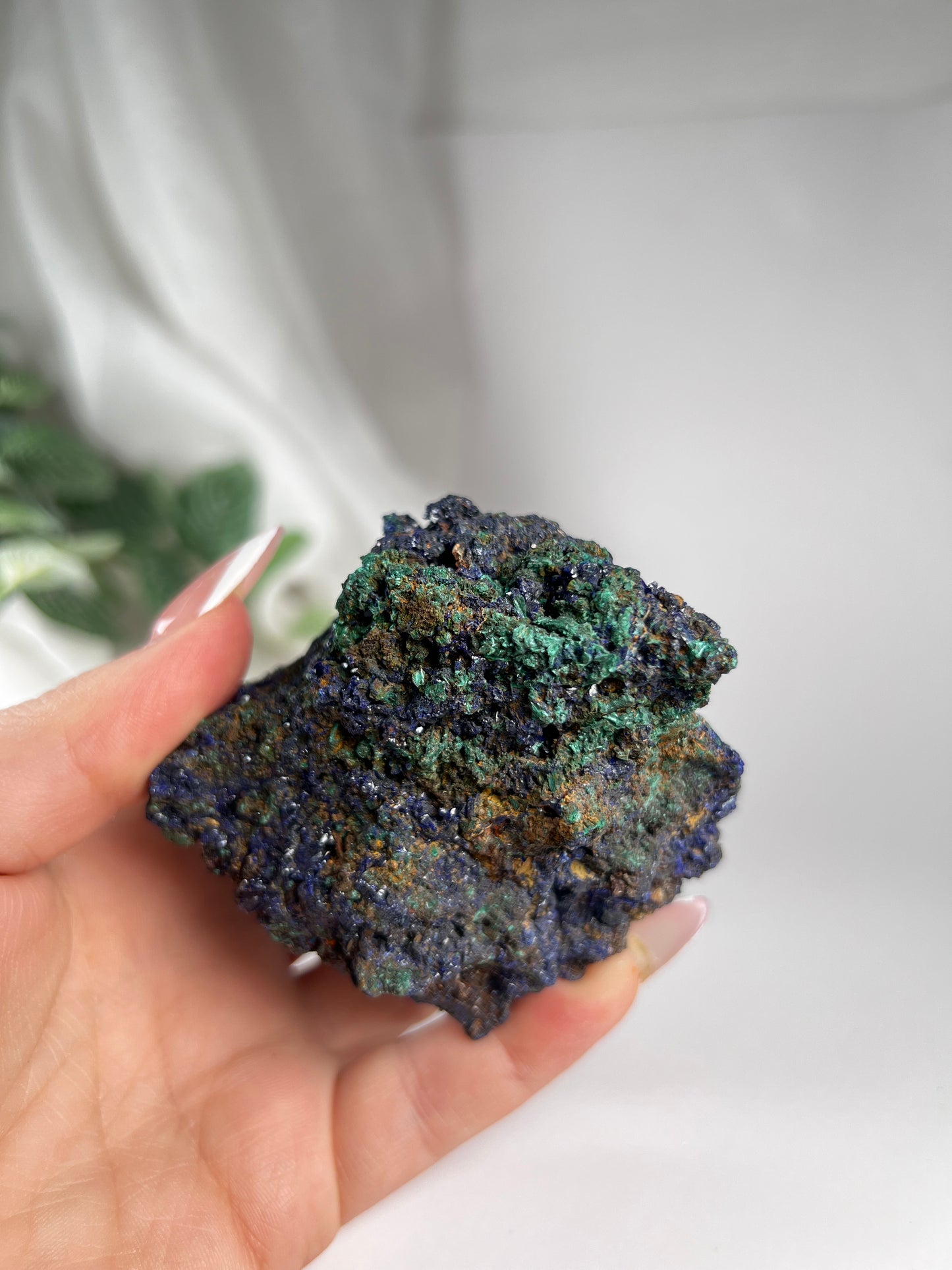 Azurite with Malachite